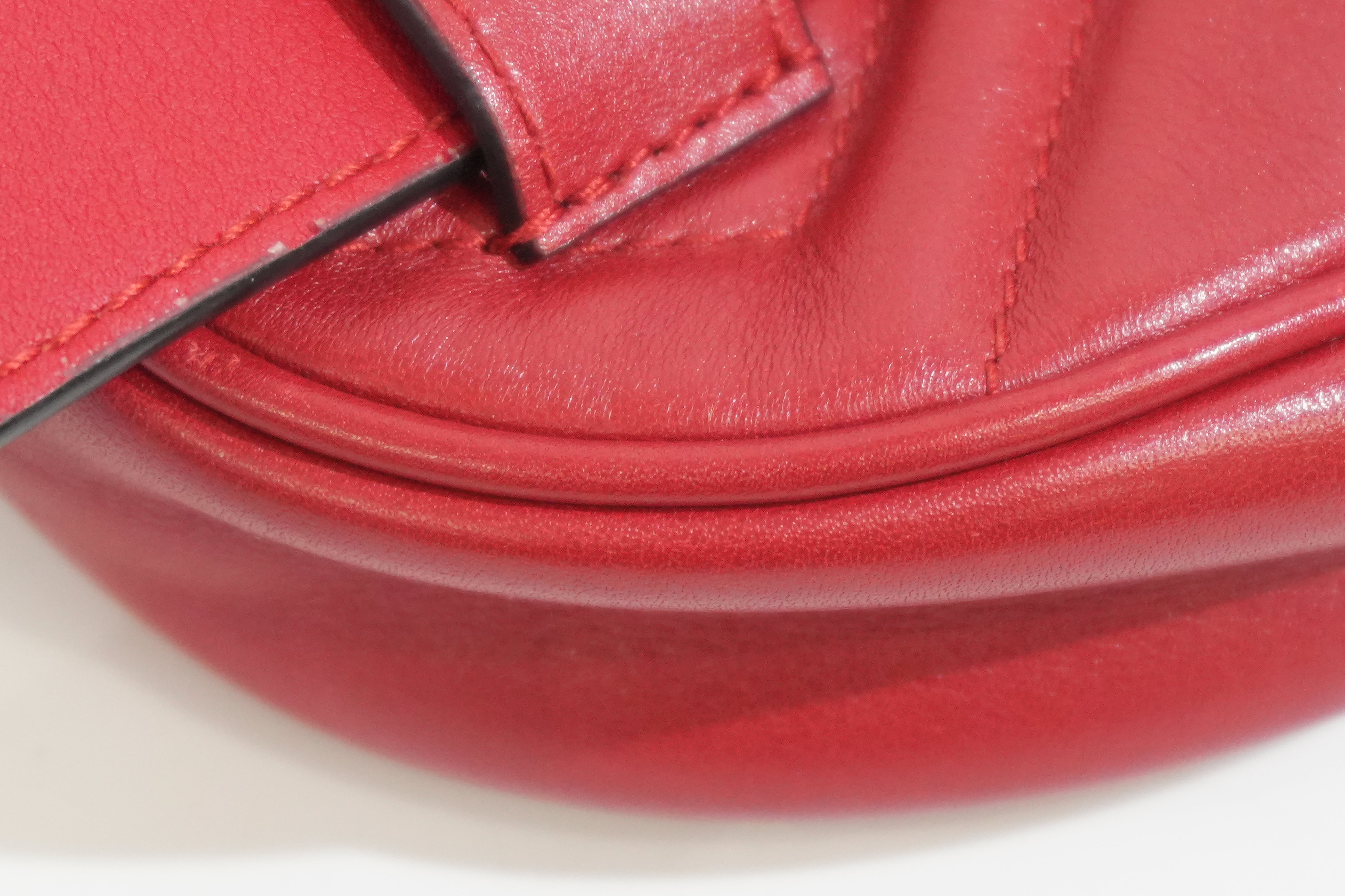 Pre-owned Gucci Marmont Belt Bag Size 85 Red