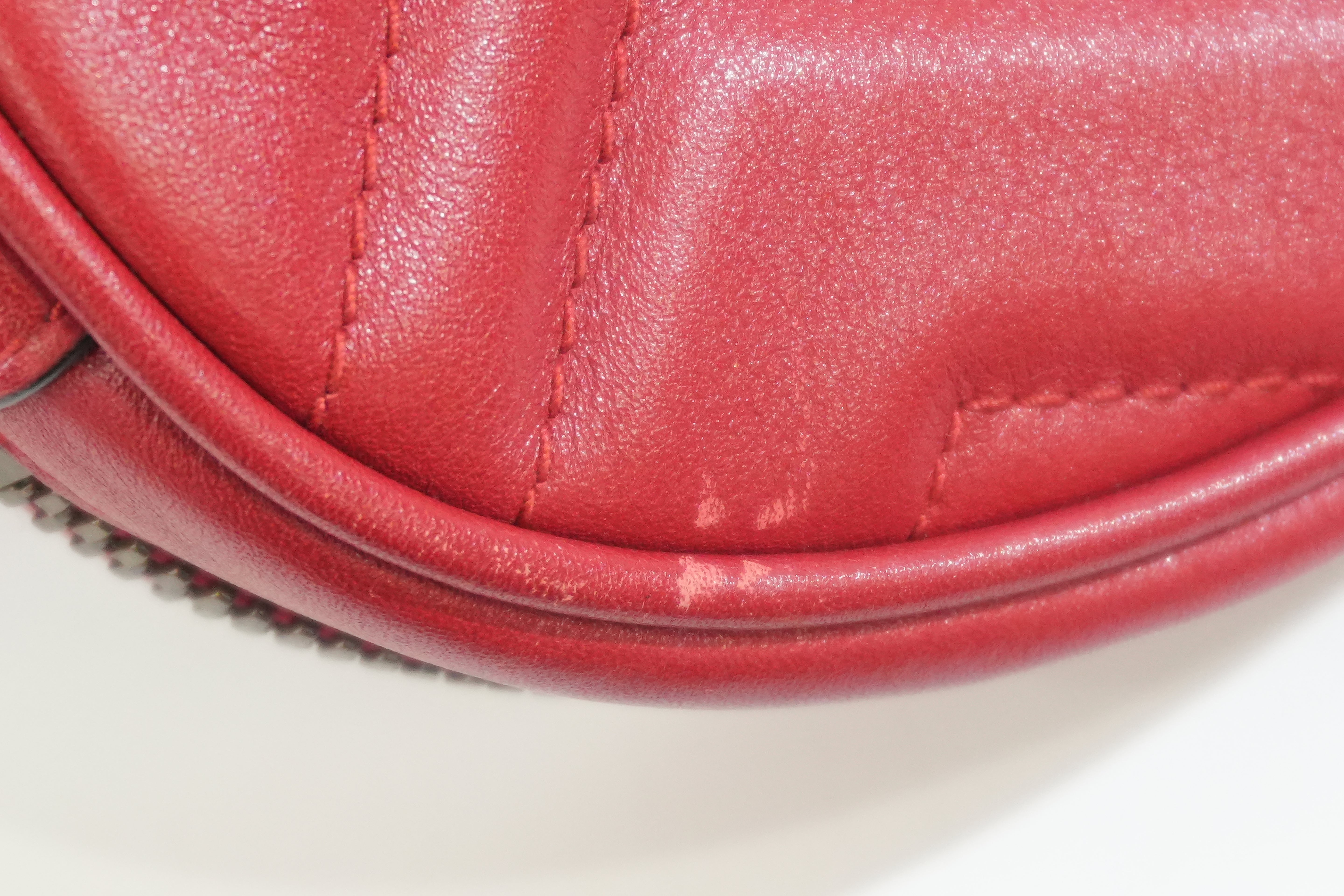 Pre-owned Gucci Marmont Belt Bag Size 85 Red