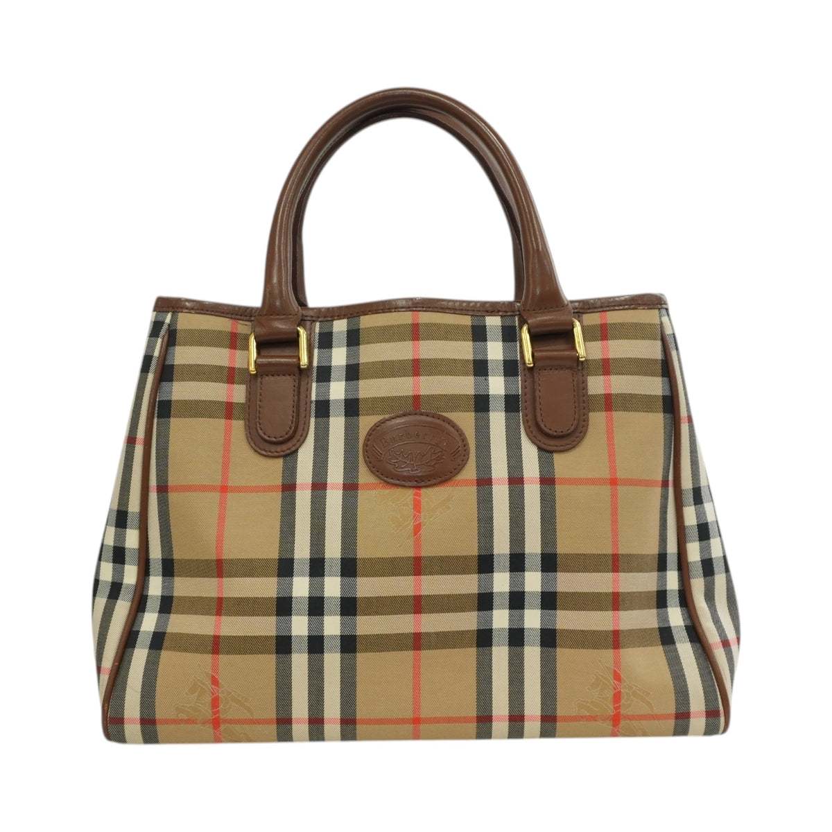 Pre-Owned Burberry Haymarket Check Handbag