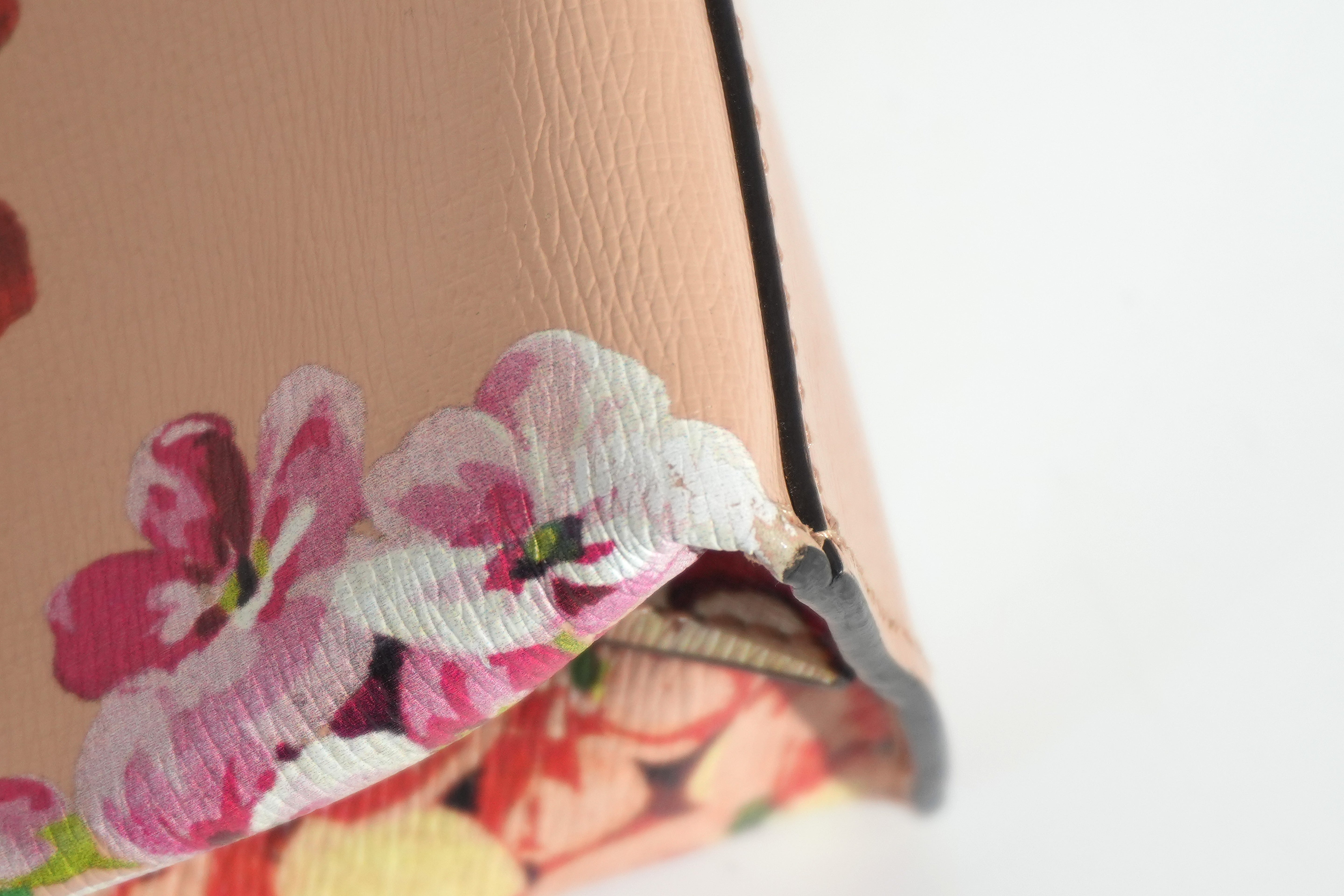 Pre-owned Gucci Two Way Apricot Blooms Bamboo Daily Shoulder Bag Pink