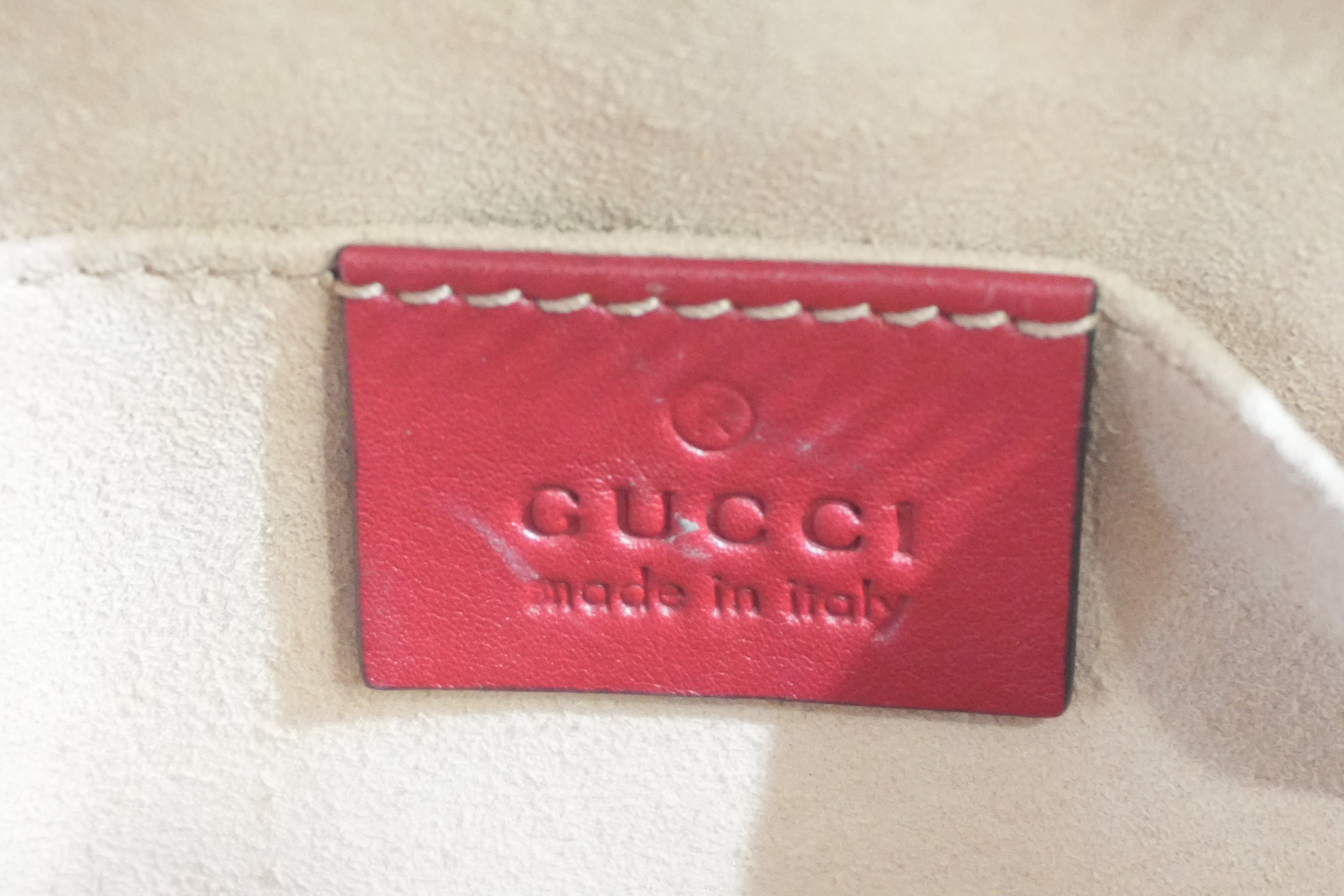 Pre-owned Gucci Marmont Belt Bag Size 85 Red