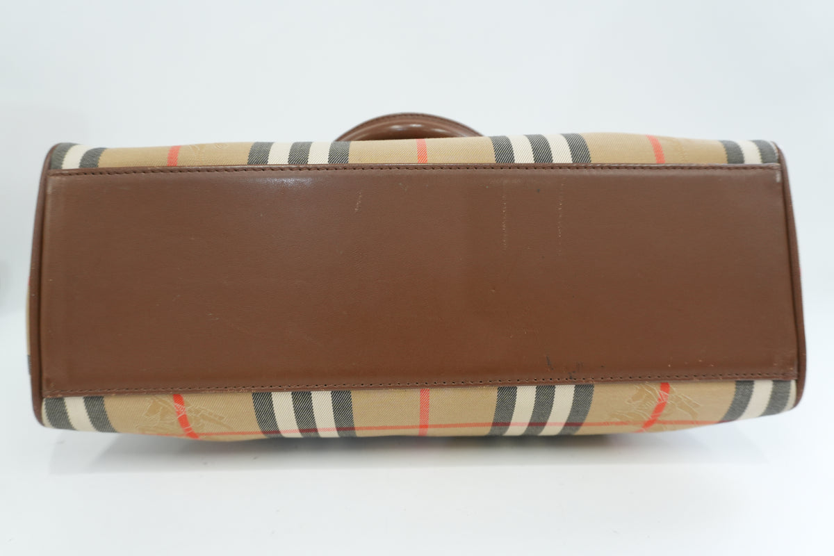 Pre-Owned Burberry Haymarket Check Handbag