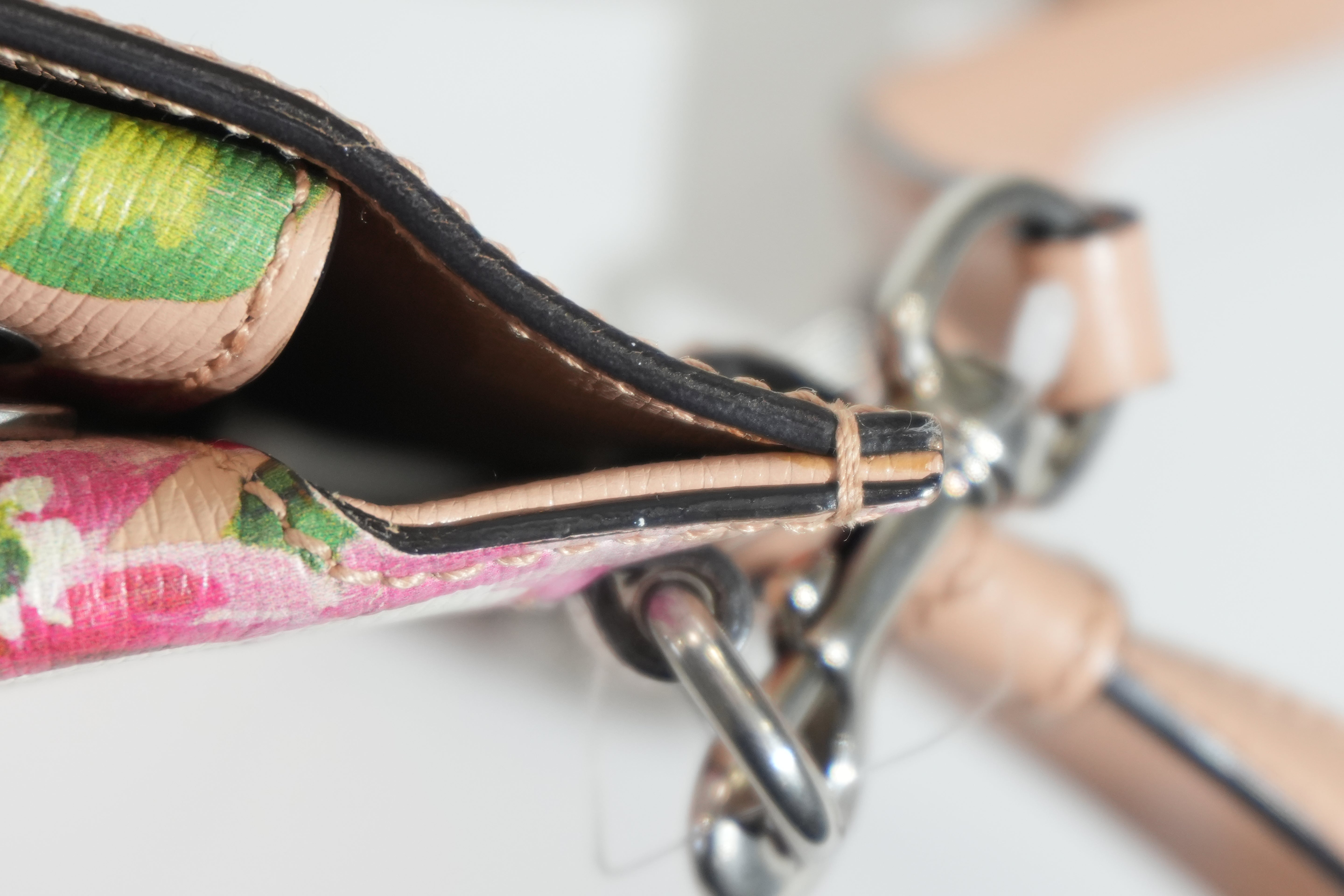 Pre-owned Gucci Two Way Apricot Blooms Bamboo Daily Shoulder Bag Pink