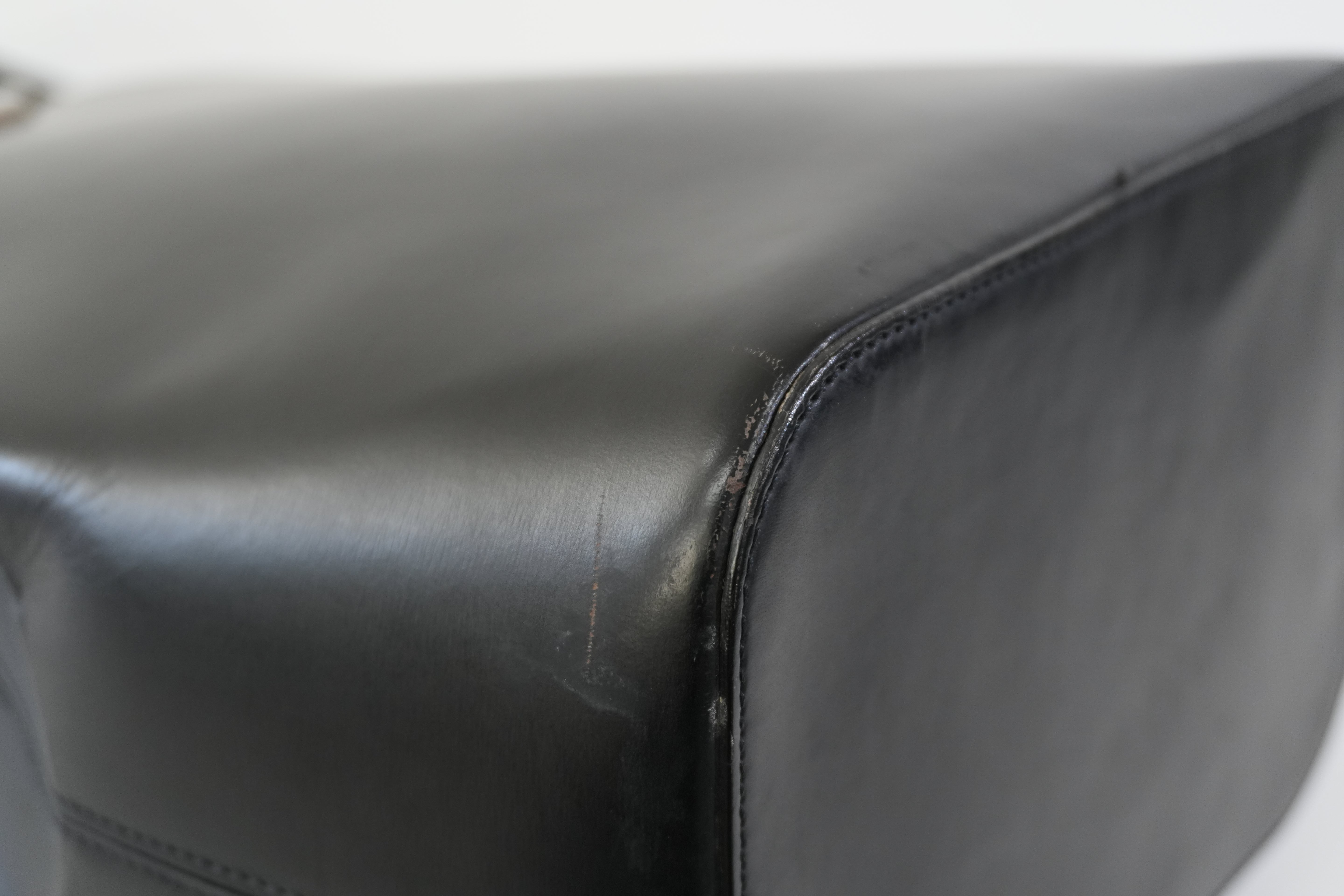 Pre-owned Cartier Leather Panthere Shoulder Bag Black