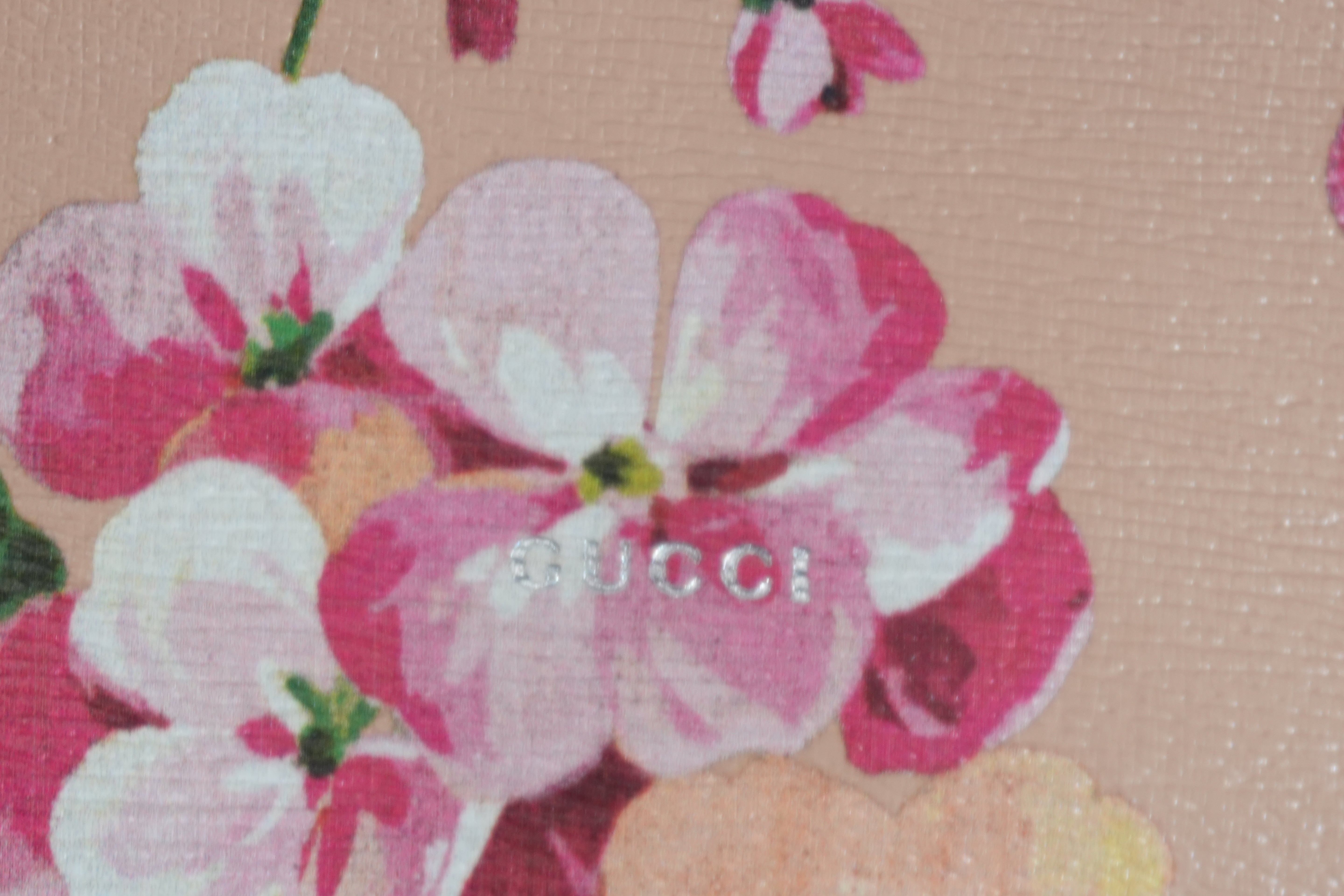 Pre-owned Gucci Two Way Apricot Blooms Bamboo Daily Shoulder Bag Pink