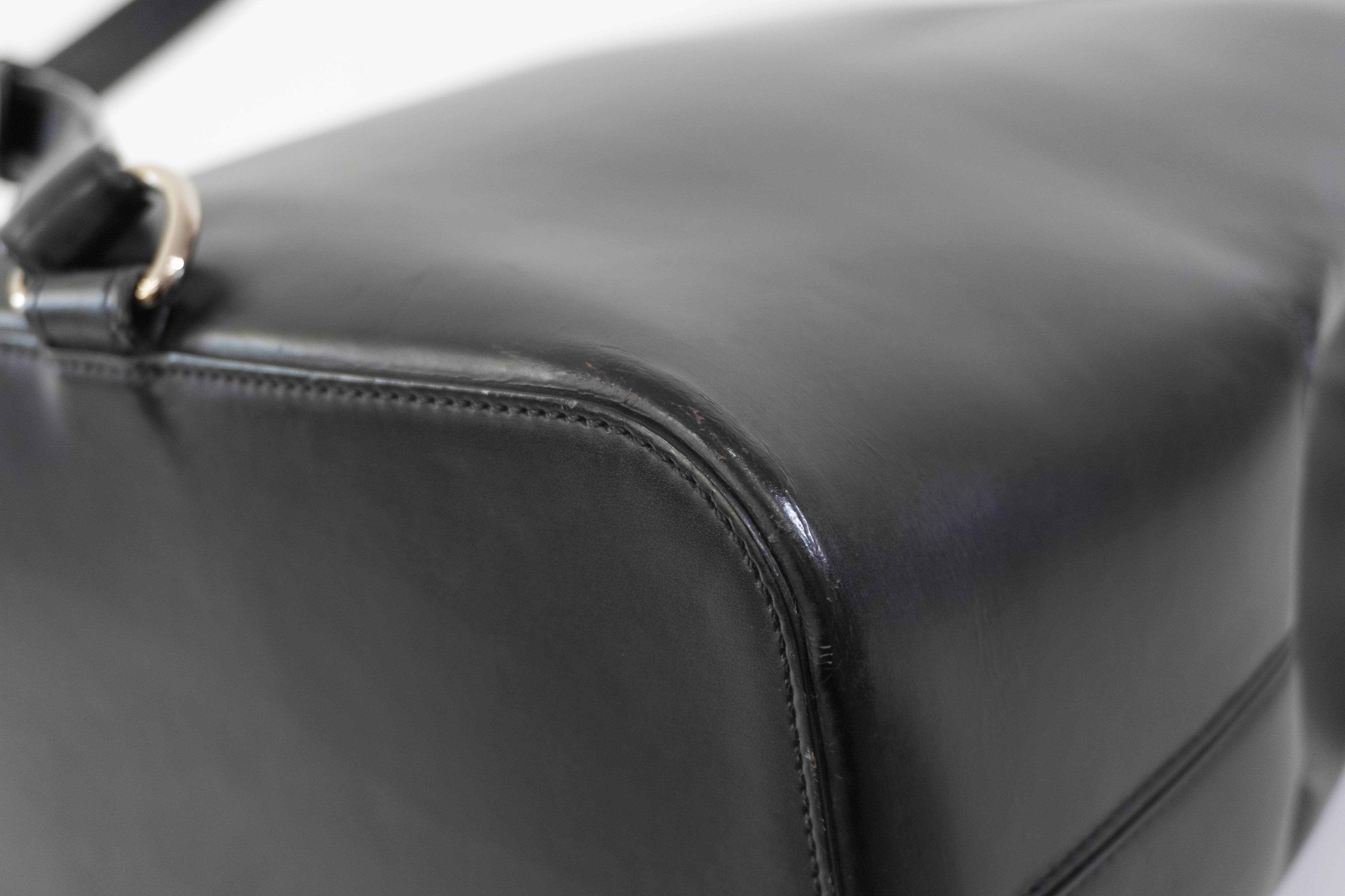 Pre-owned Cartier Leather Panthere Shoulder Bag Black