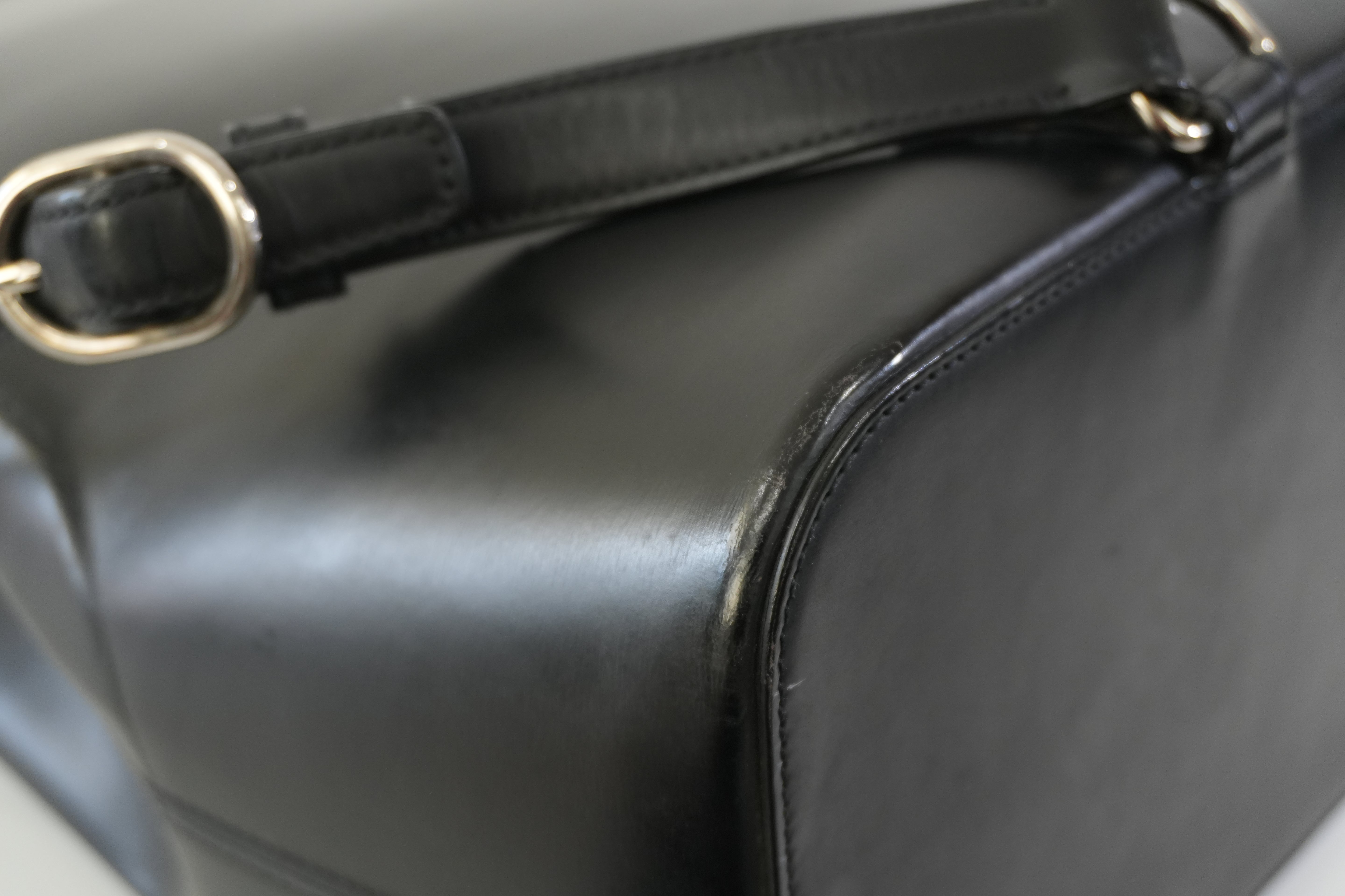 Pre-owned Cartier Leather Panthere Shoulder Bag Black