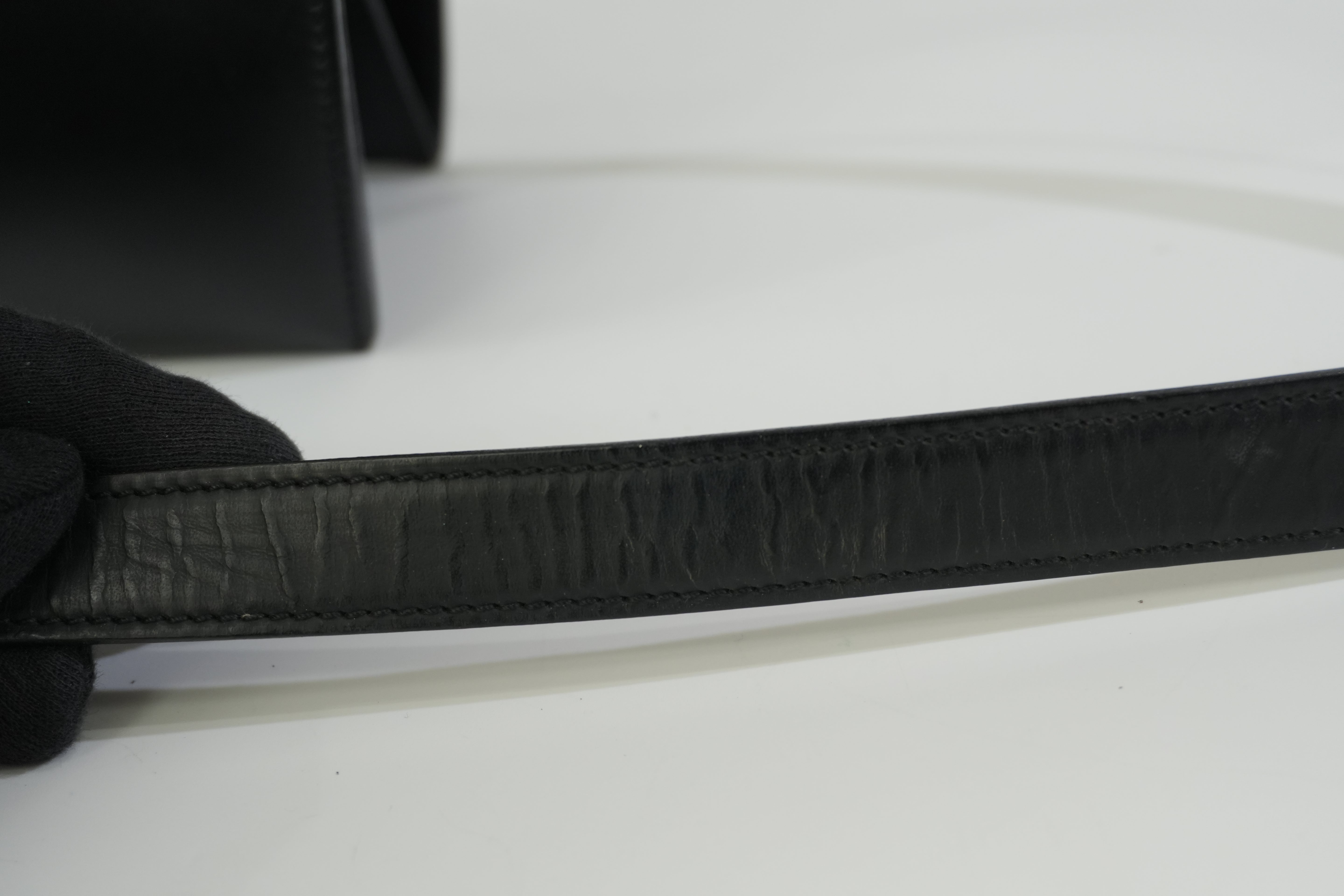 Pre-owned Cartier Leather Panthere Shoulder Bag Black