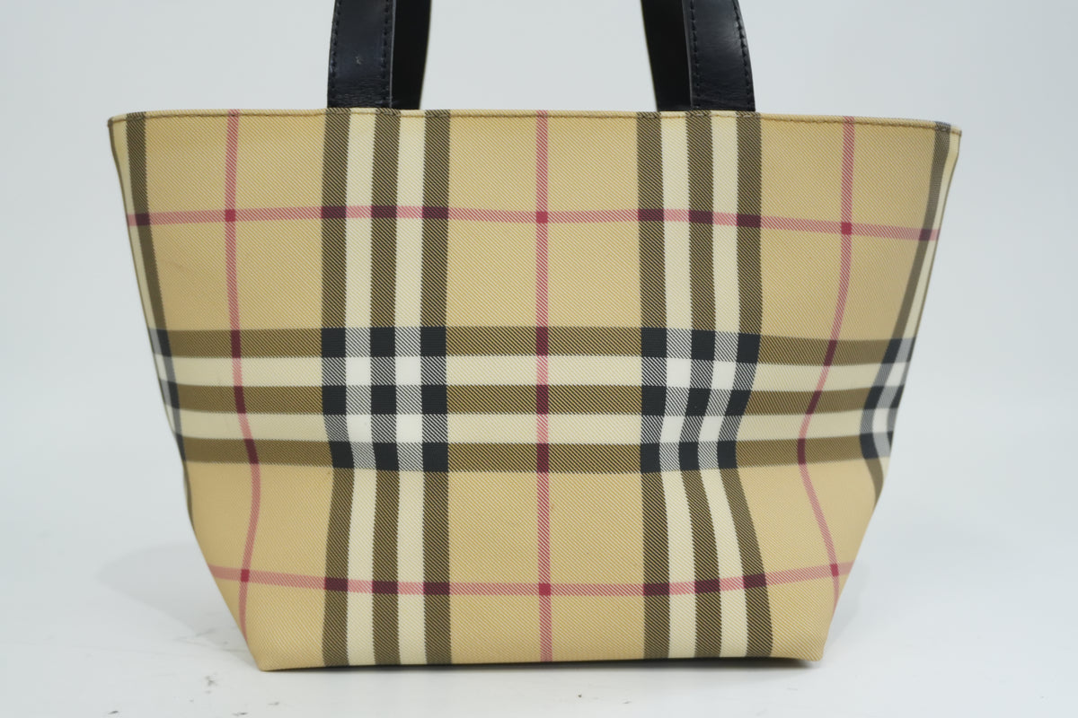 Pre-Owned Burberry Nova Check Handbag Beige