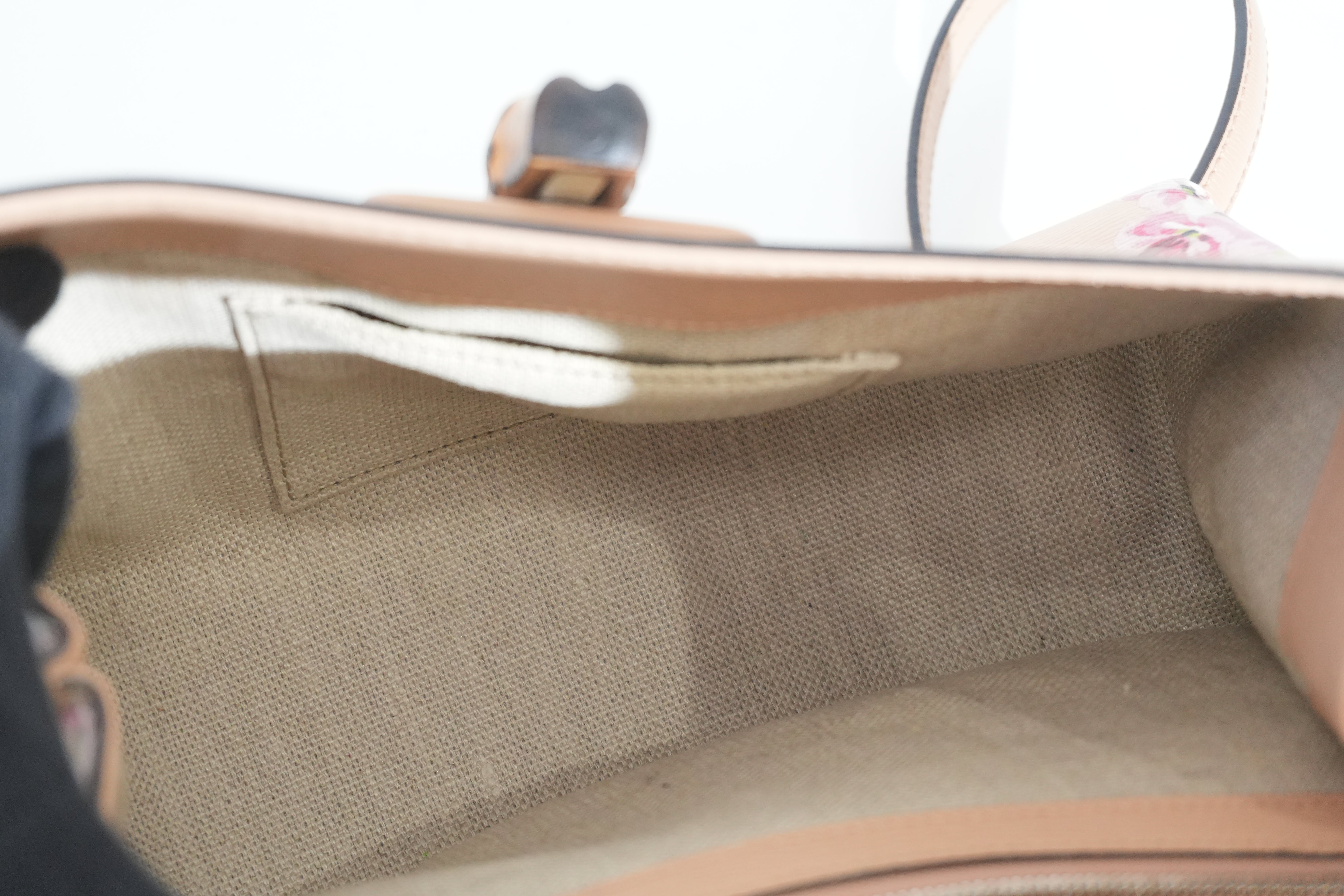 Pre-owned Gucci Two Way Apricot Blooms Bamboo Daily Shoulder Bag Pink