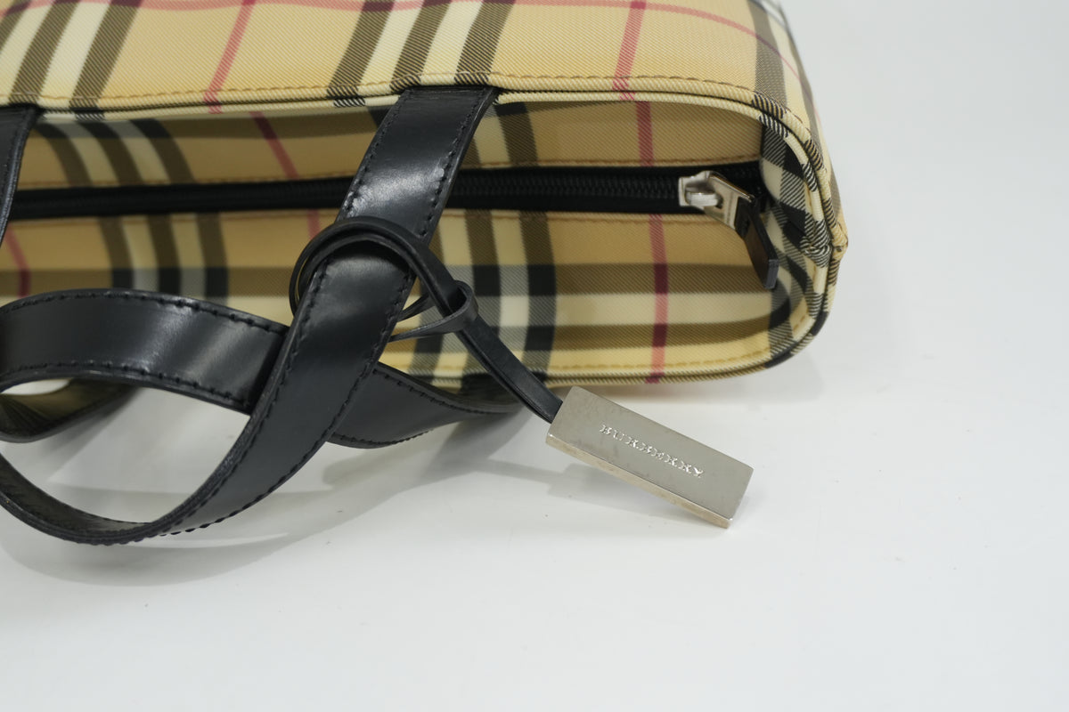 Pre-Owned Burberry Nova Check Handbag Beige