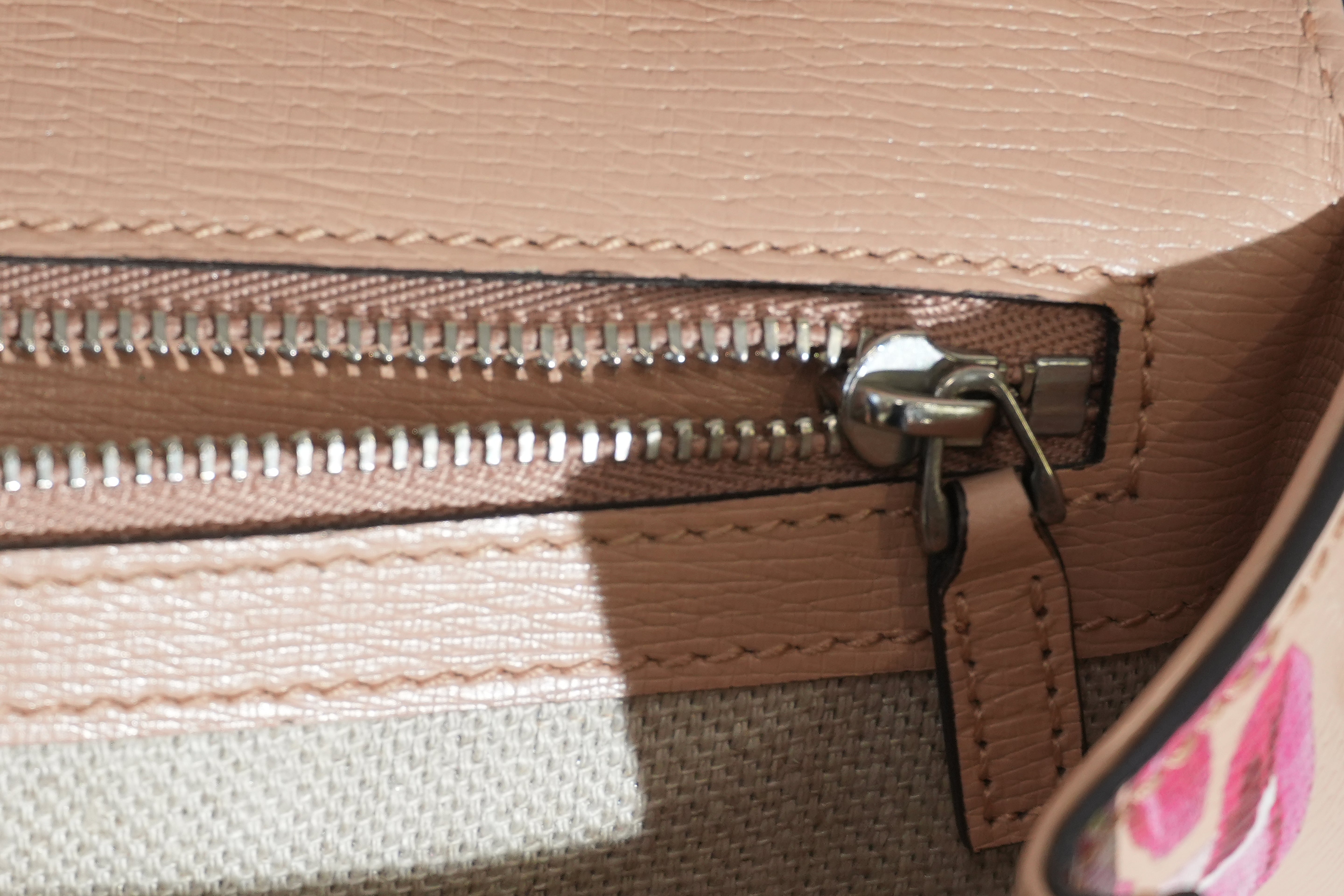 Pre-owned Gucci Two Way Apricot Blooms Bamboo Daily Shoulder Bag Pink