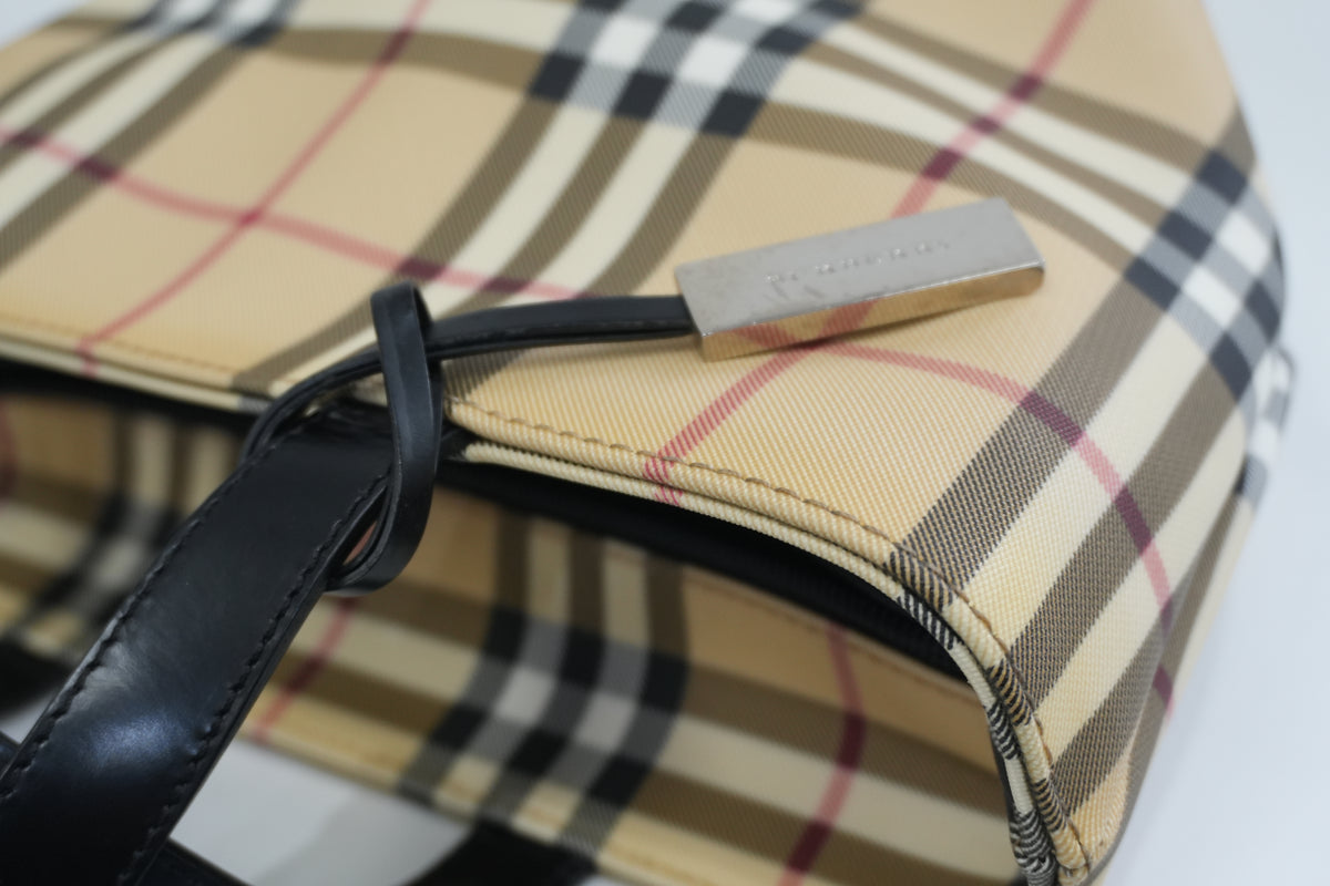 Pre-Owned Burberry Nova Check Handbag Beige