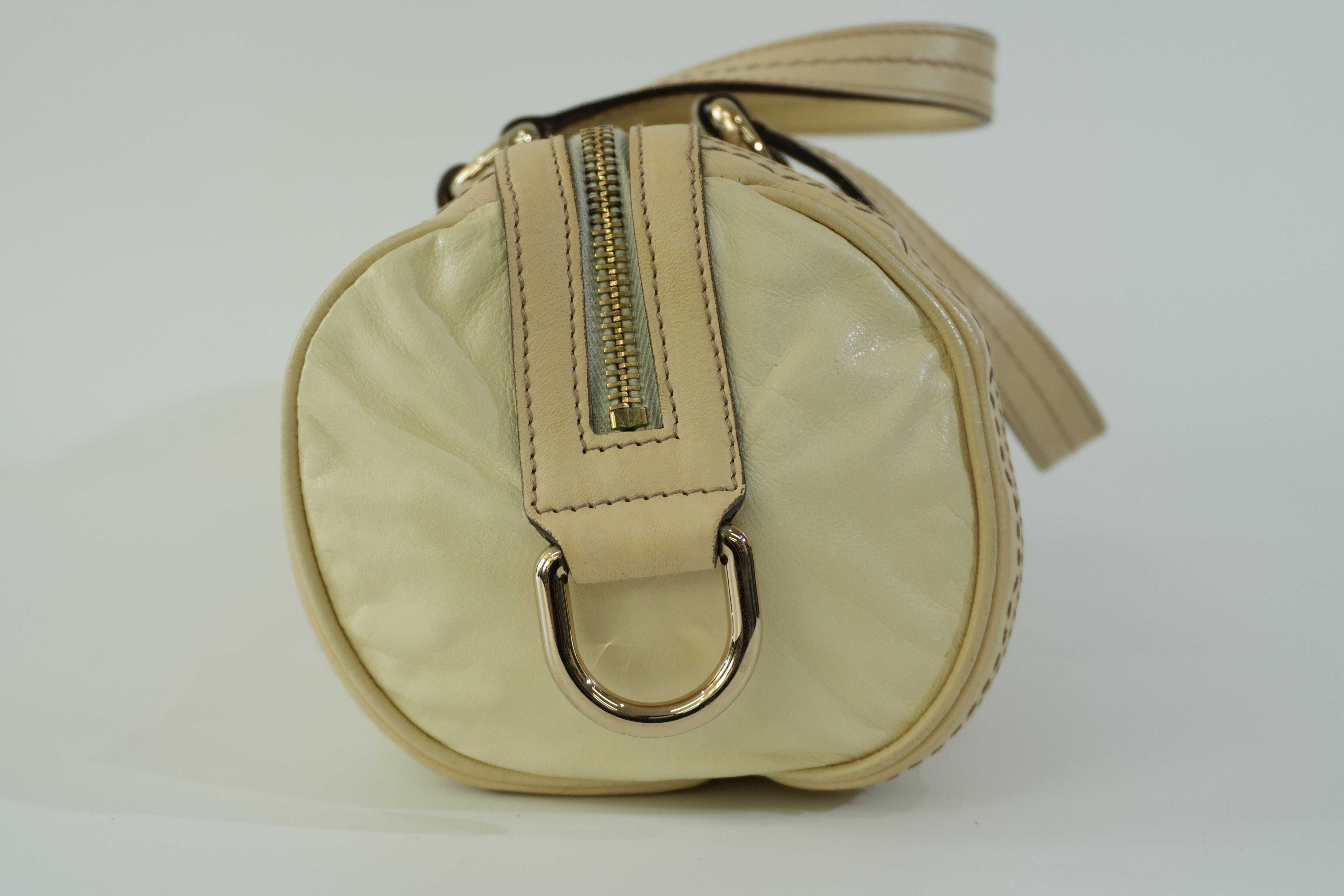 Pre-owned Gucci Leather Handbag Ivory