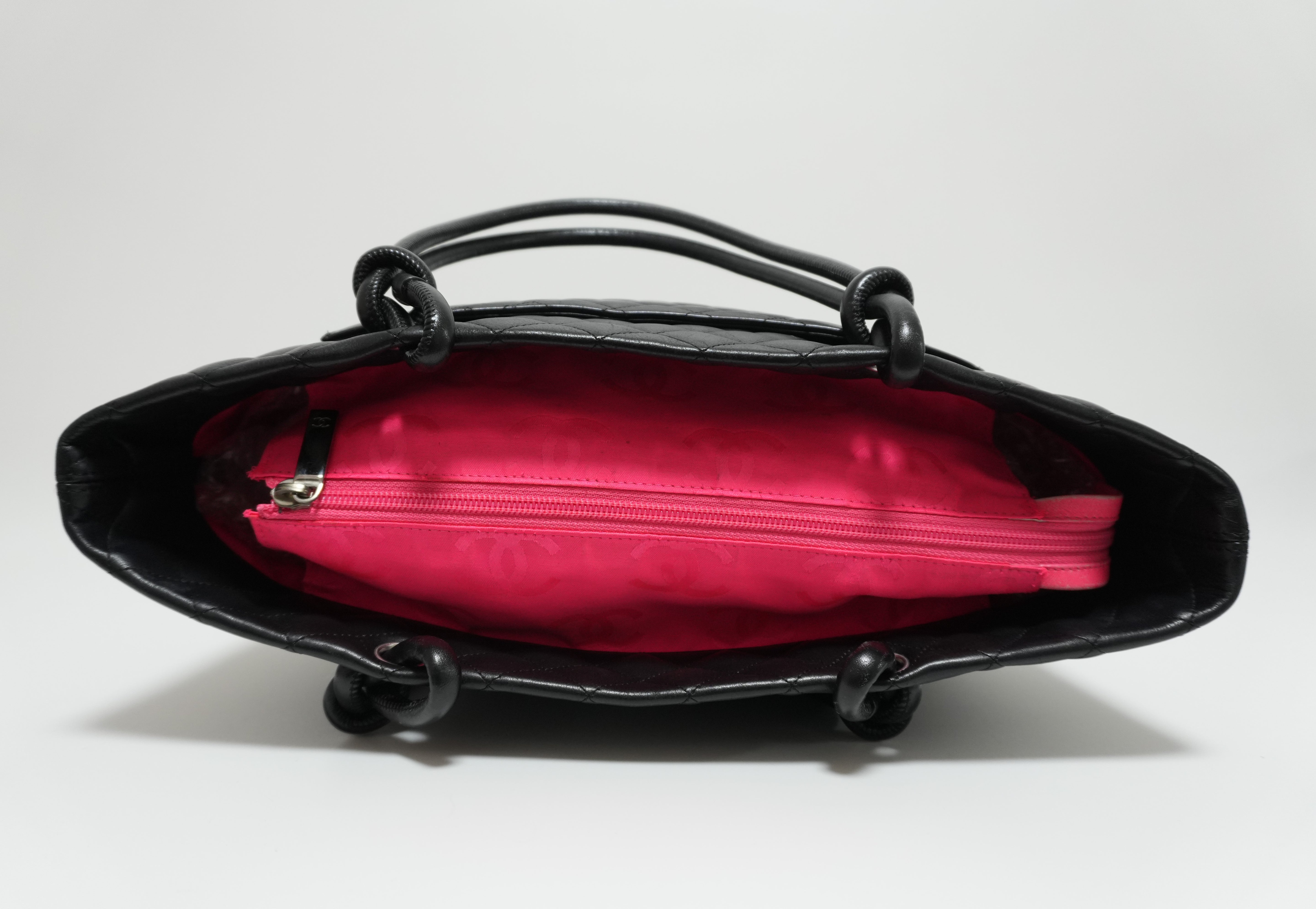 Chanel Cambon Tote Bag Black Used