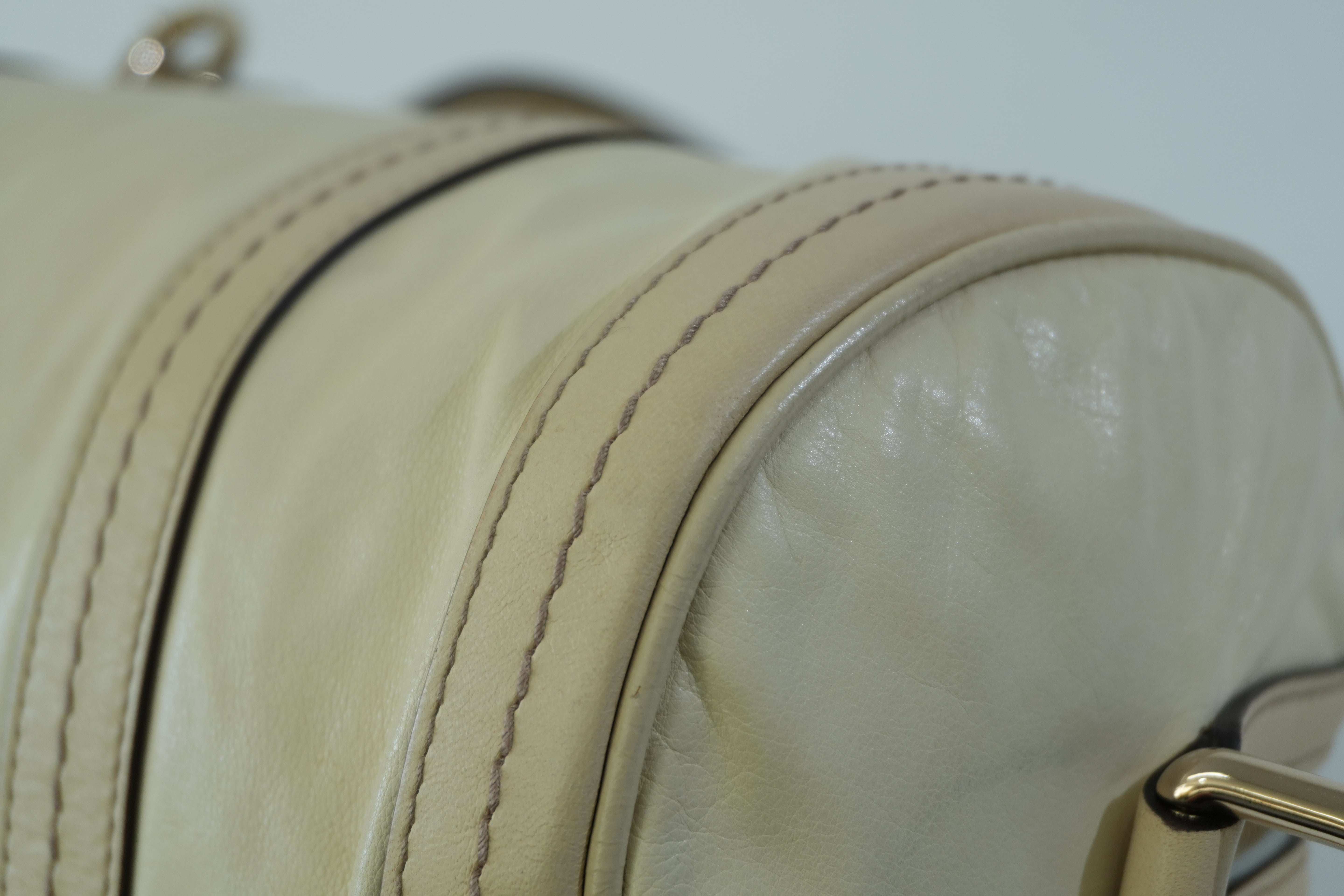 Pre-owned Gucci Leather Handbag Ivory