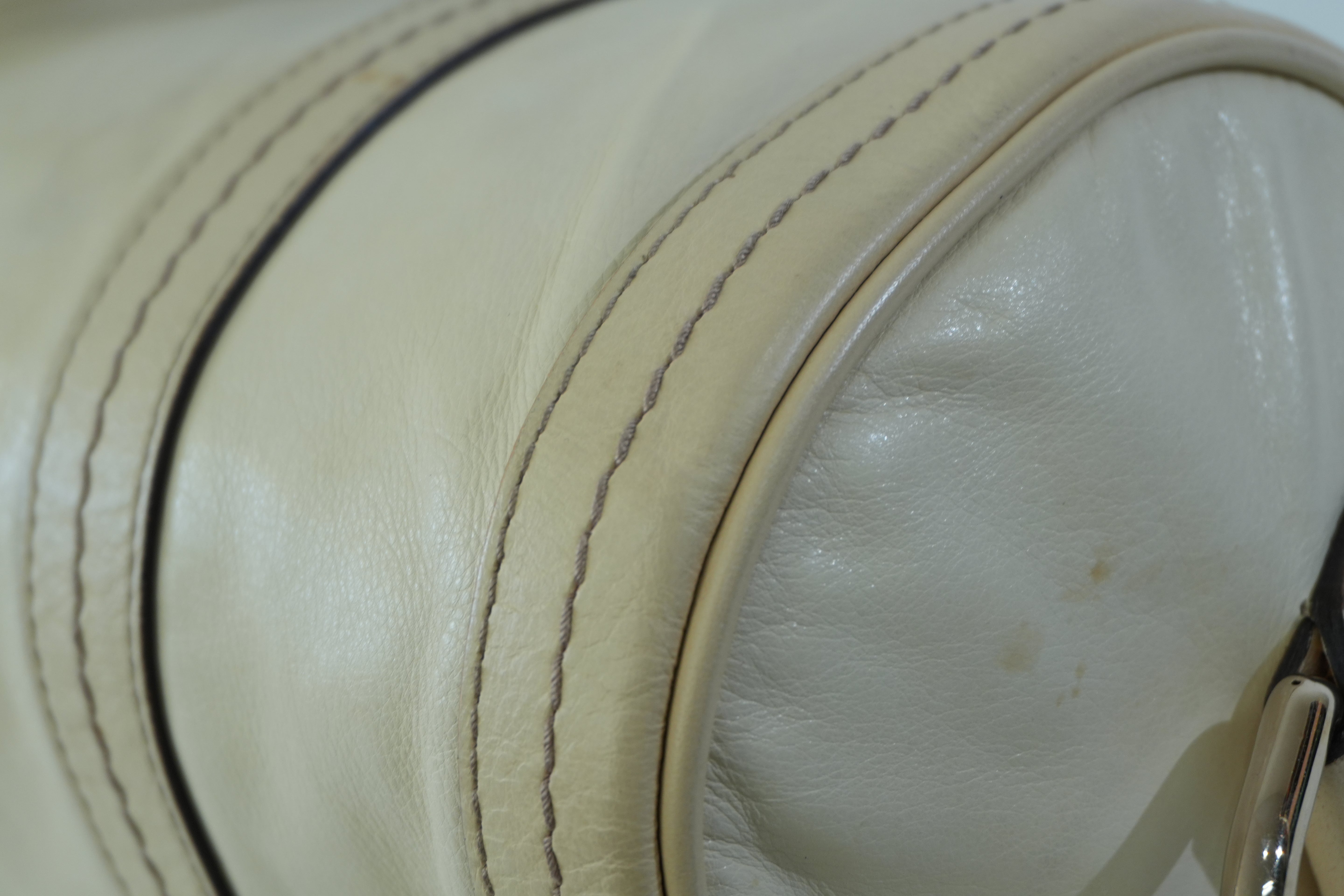 Pre-owned Gucci Leather Handbag Ivory