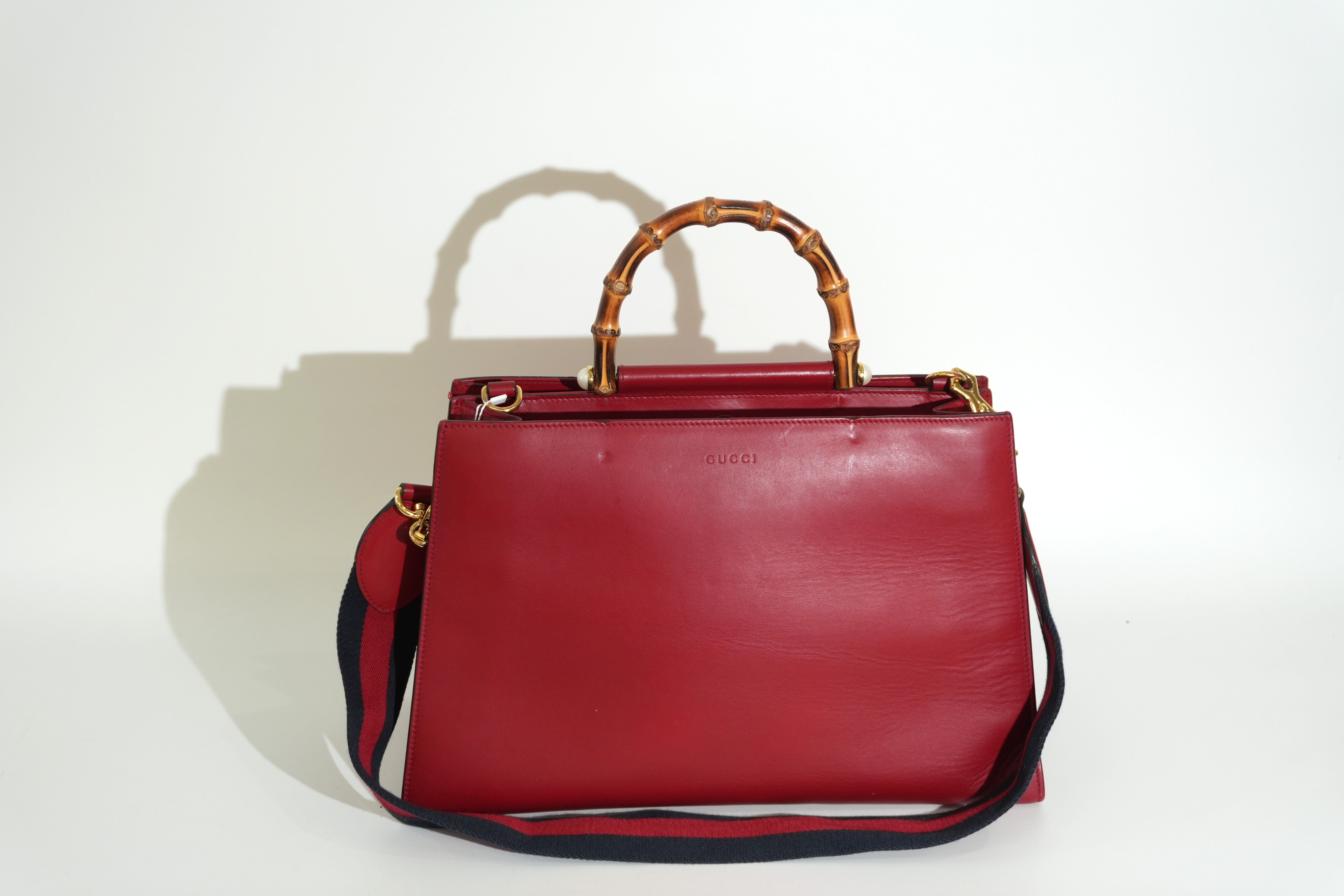 Pre-owned Gucci Two Way Nymphaea Shoulder Bag Red