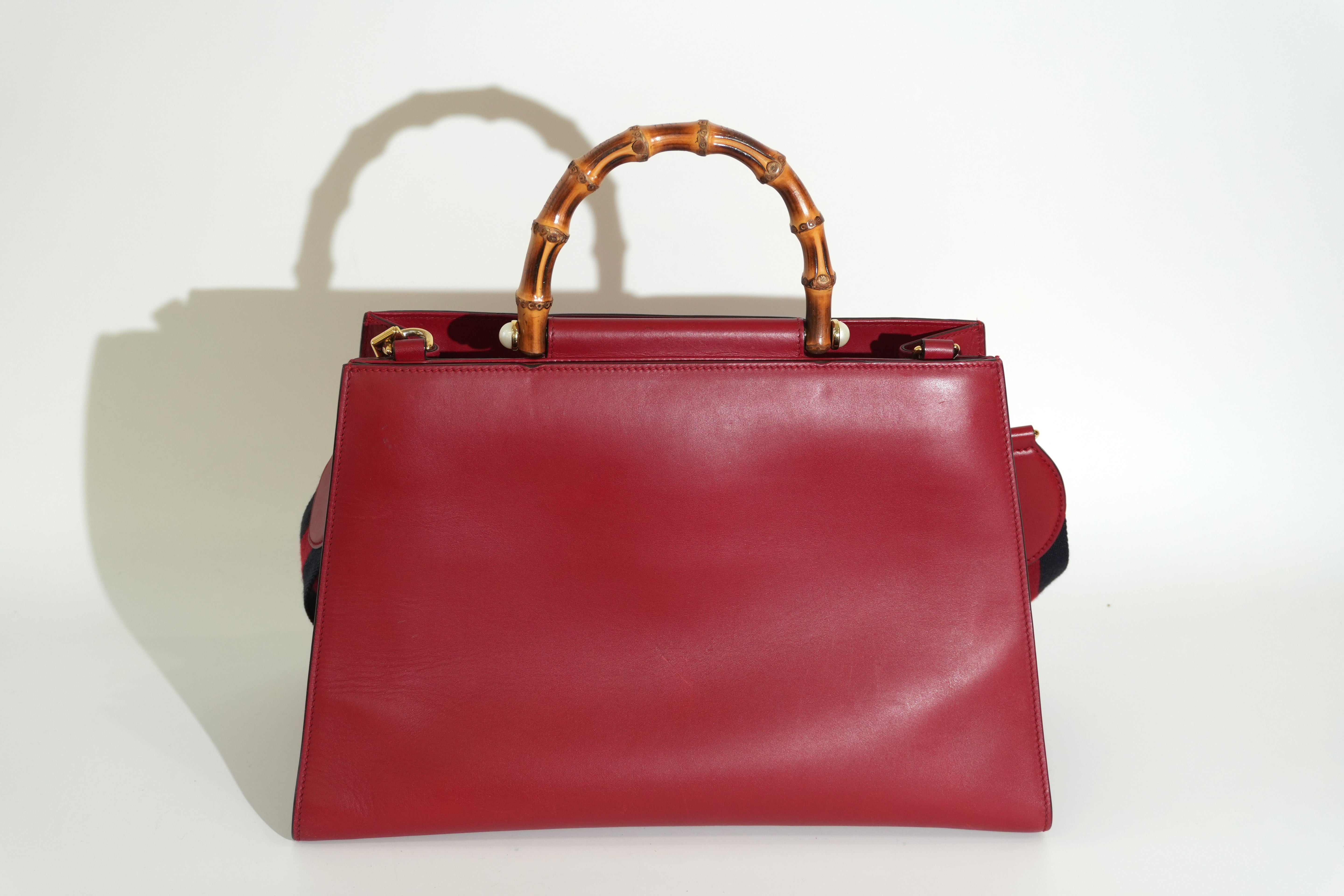 Pre-owned Gucci Two Way Nymphaea Shoulder Bag Red