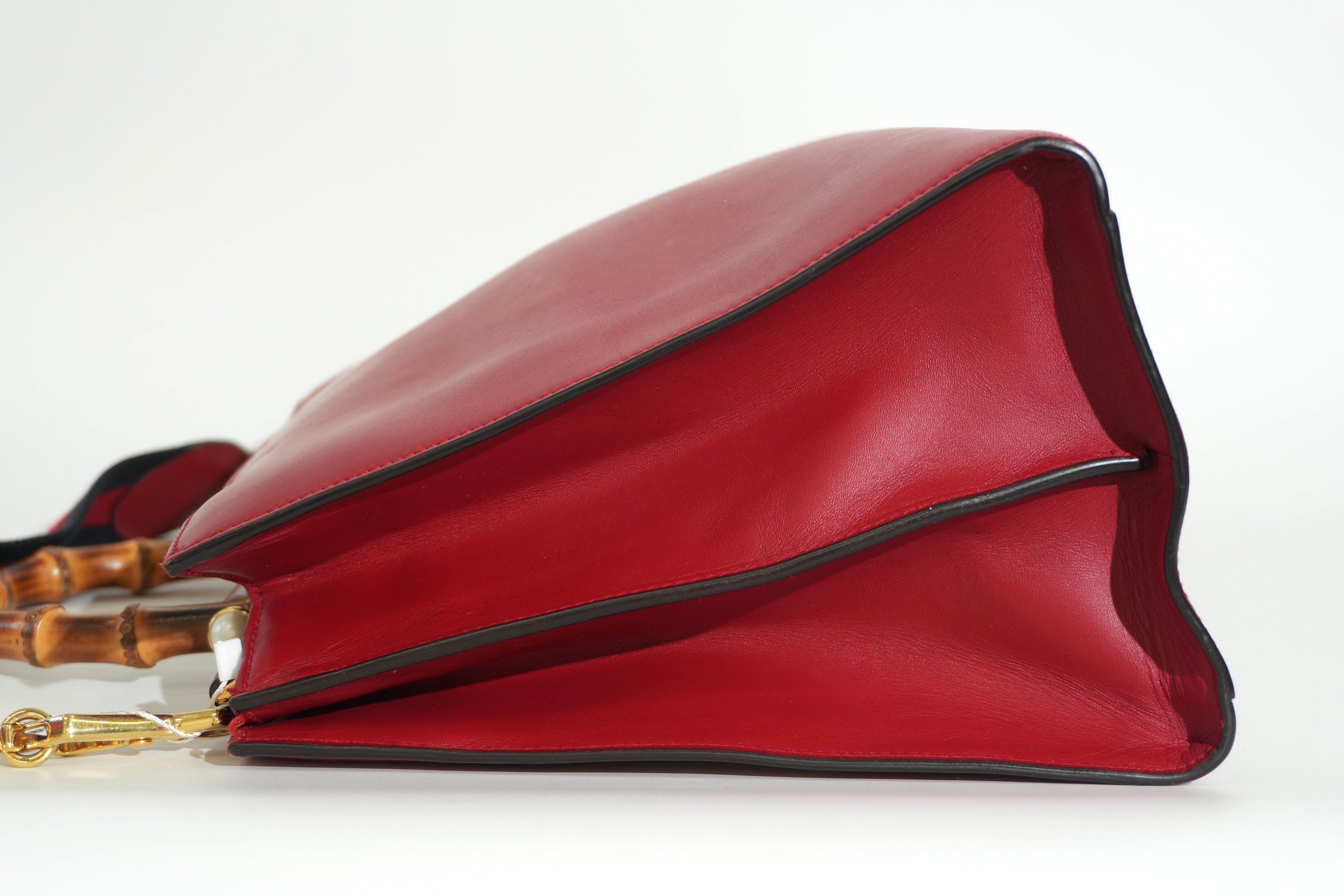 Pre-owned Gucci Two Way Nymphaea Shoulder Bag Red