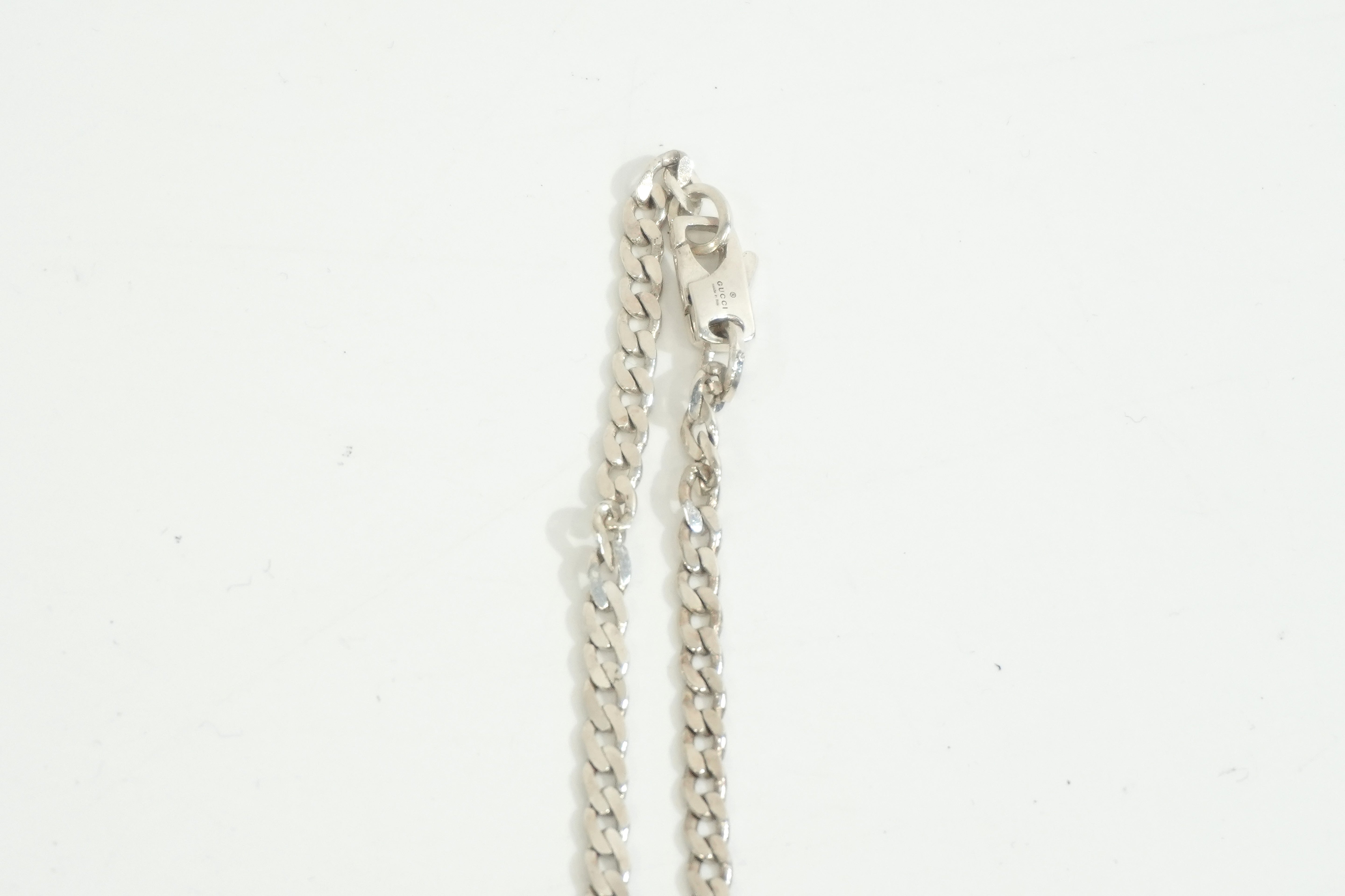 Pre-owned Gucci Silver Necklace Ring Pedant 40cm