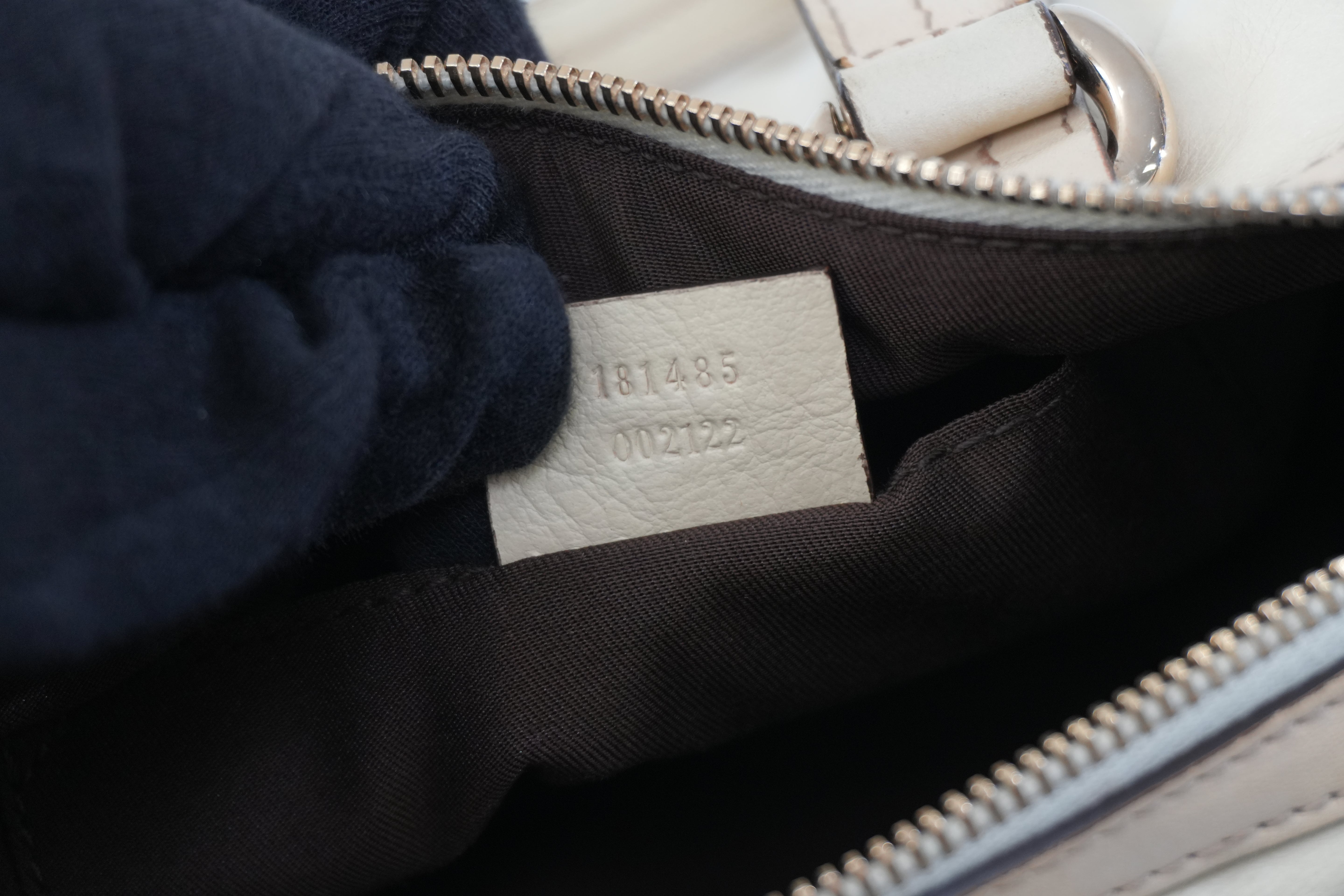 Pre-owned Gucci Leather Handbag Ivory