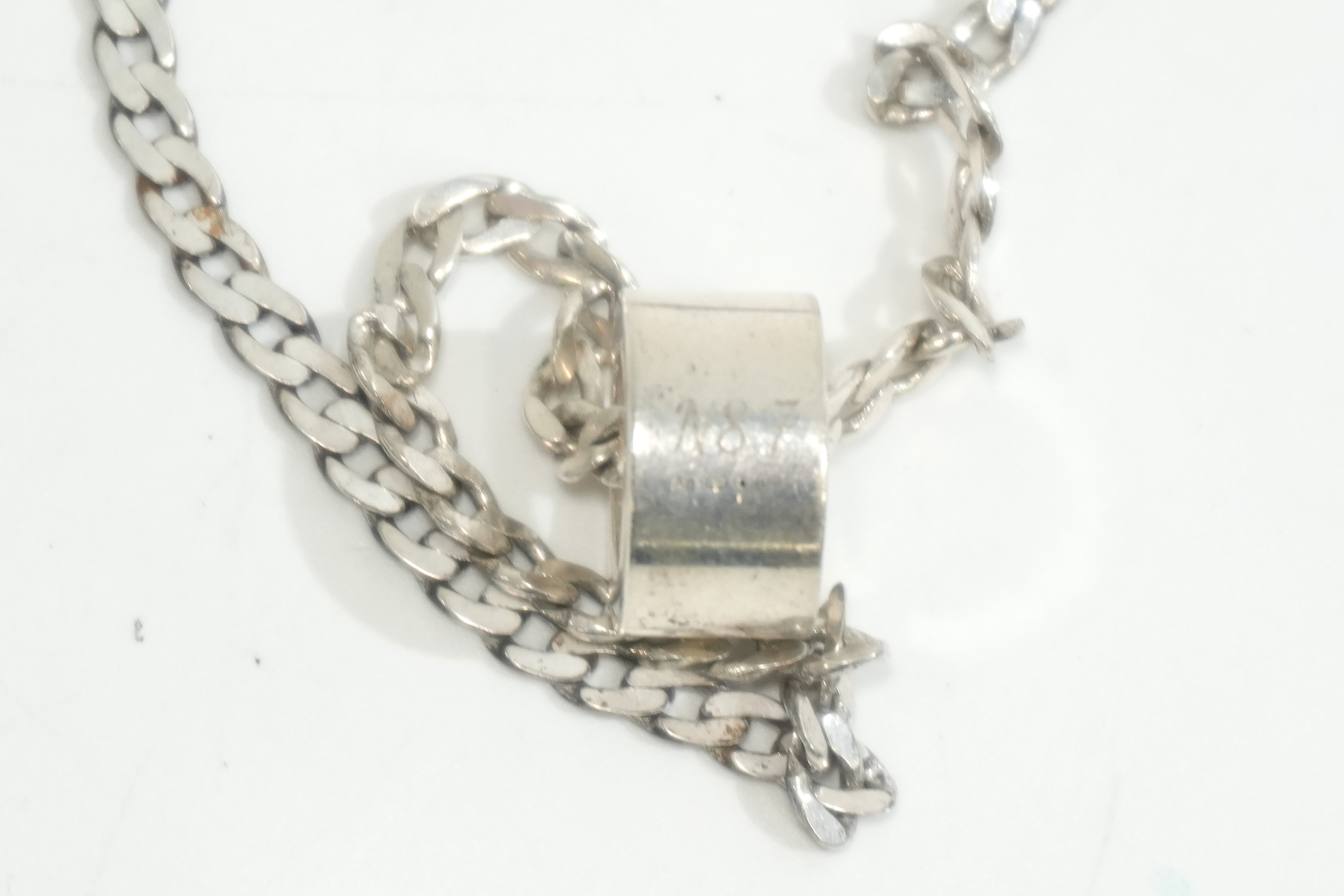 Pre-owned Gucci Silver Necklace Ring Pedant 40cm