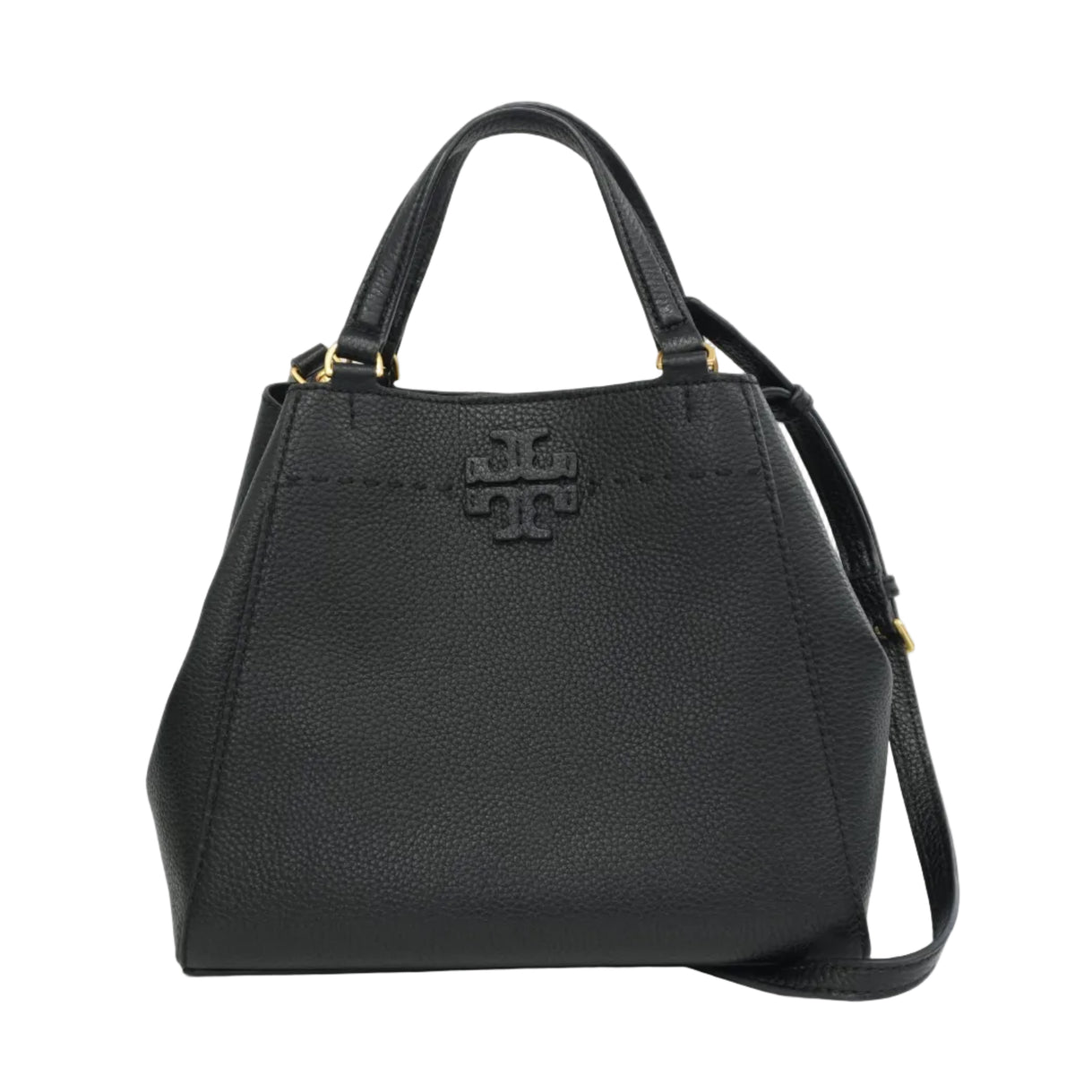Pre-Owned Tory Burch Two-Way McGraw Carryall Shoulder Bag Black