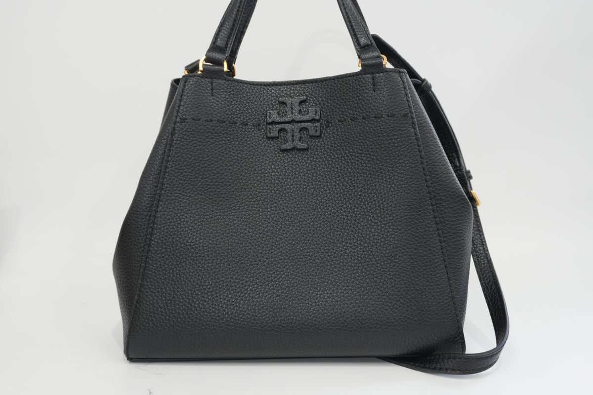 Pre-Owned Tory Burch Two-Way McGraw Carryall Shoulder Bag Black