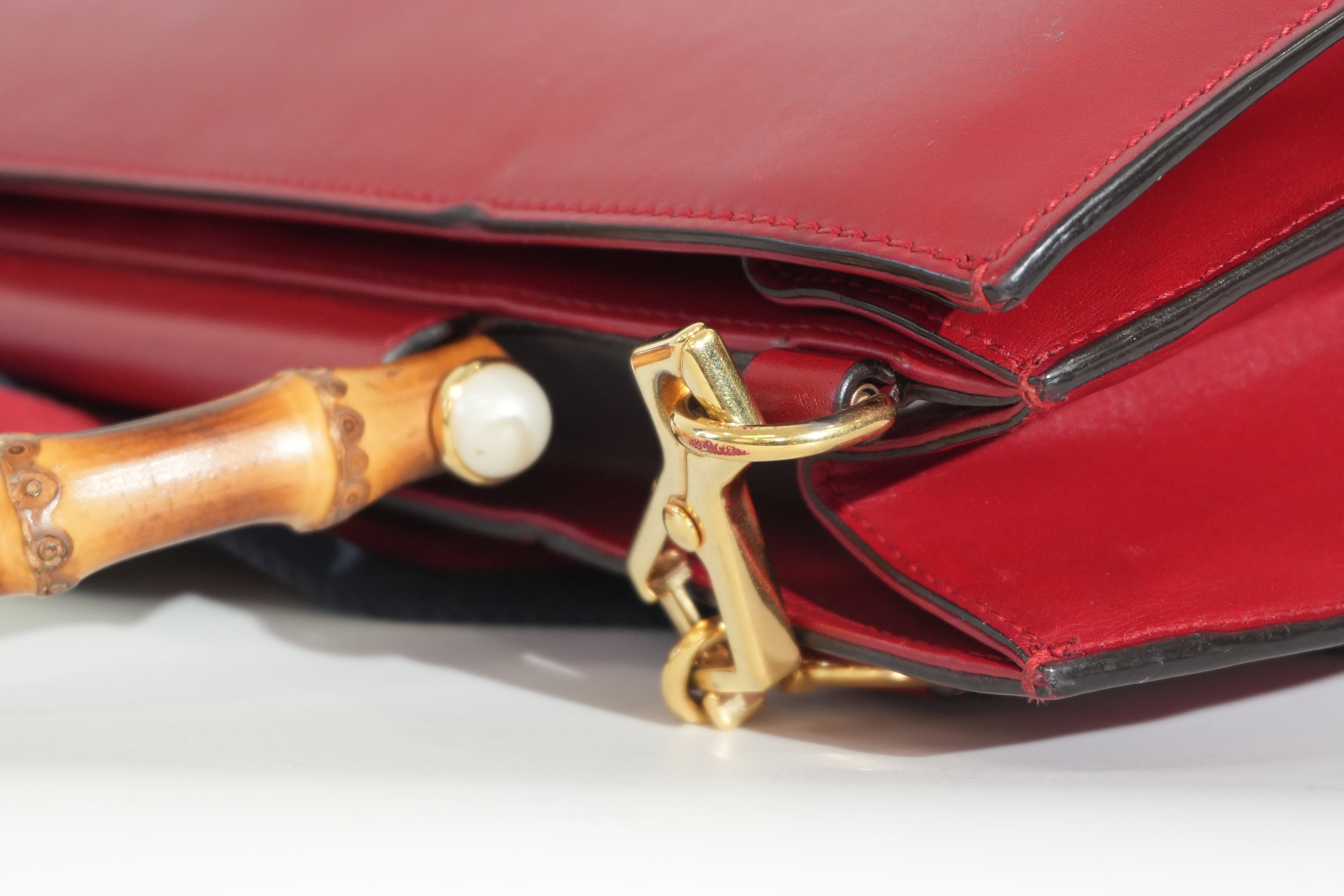 Pre-owned Gucci Two Way Nymphaea Shoulder Bag Red