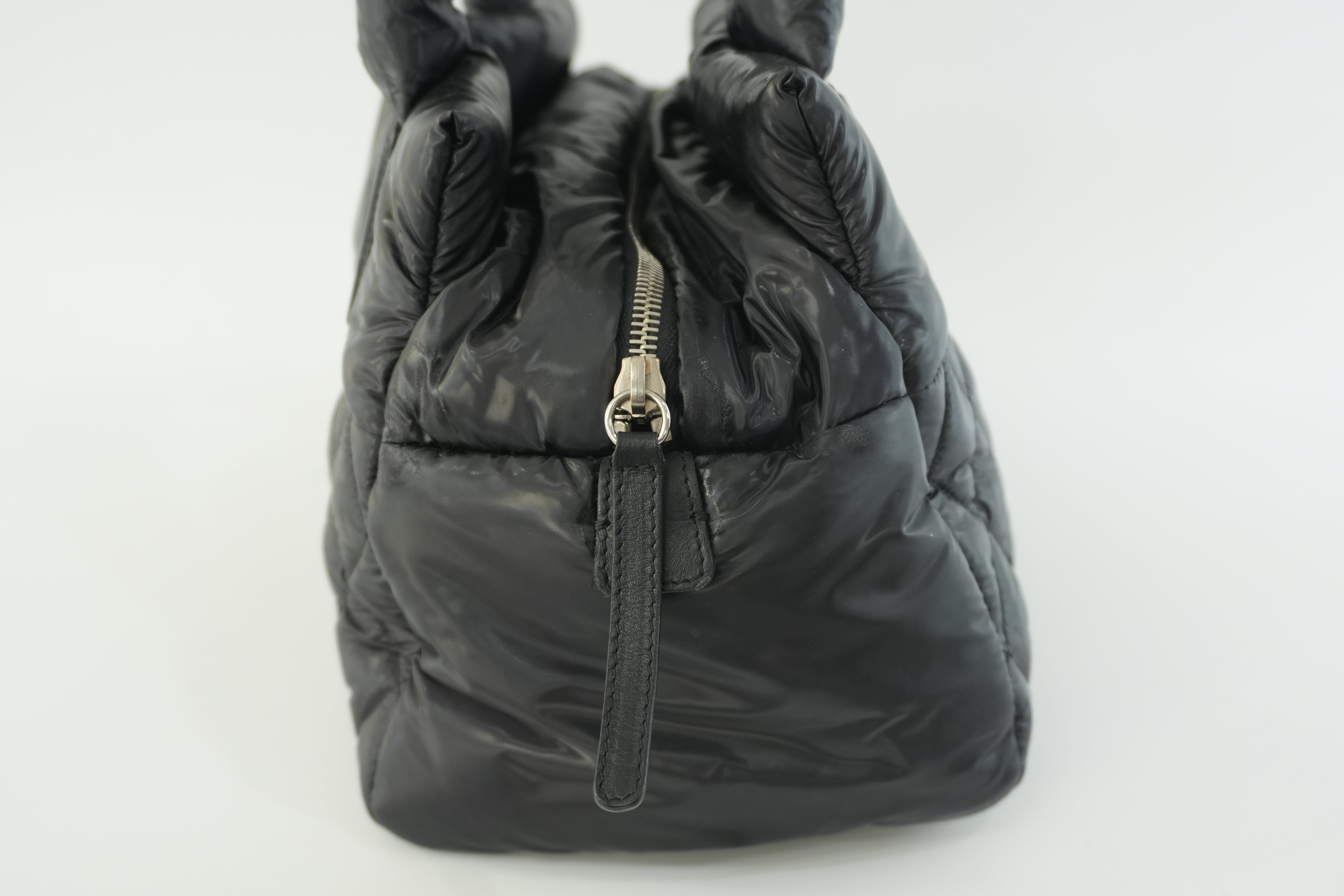 Chanel Coco Cocoon Handbag Black Nylon Used