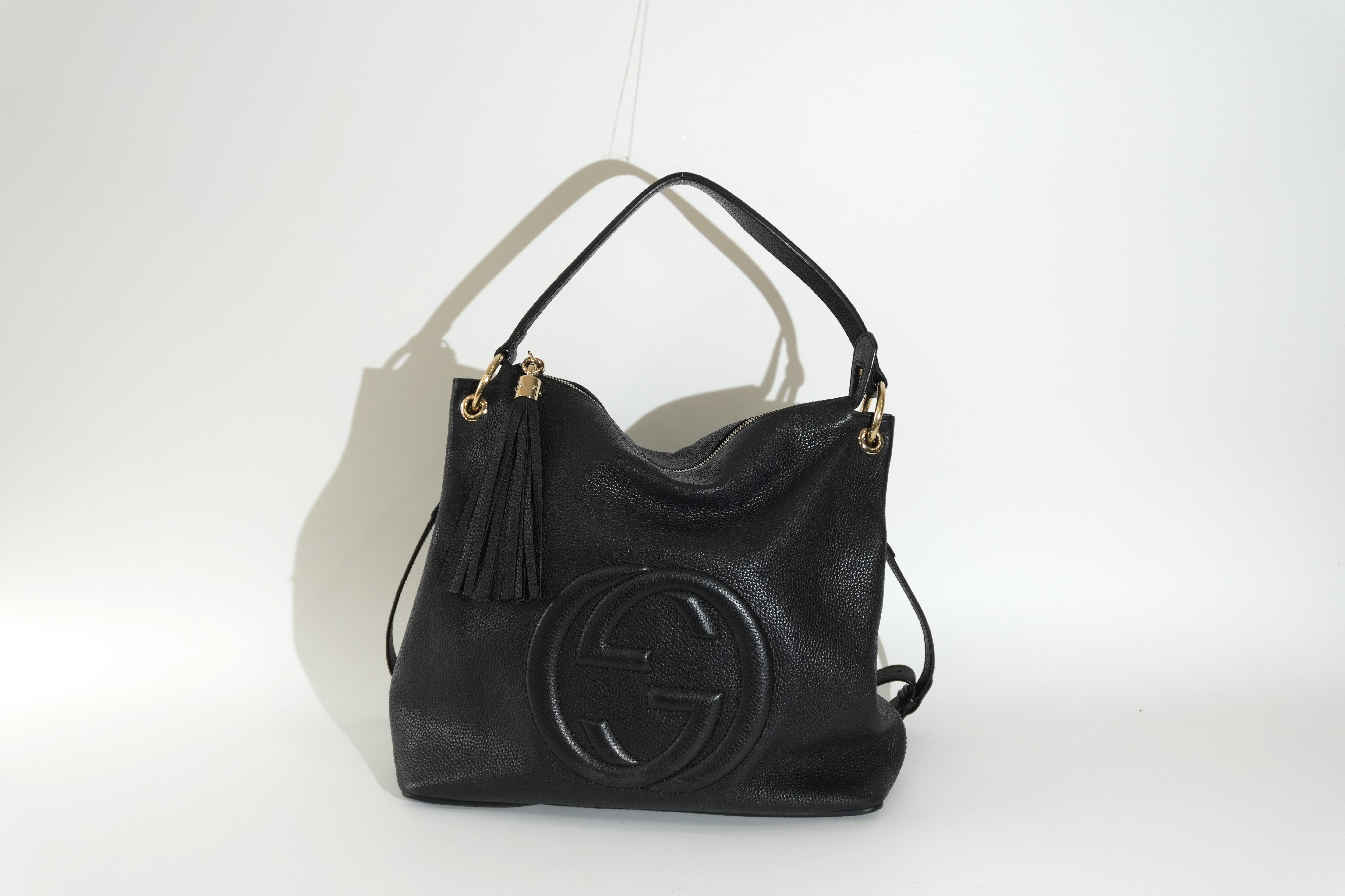 Pre-owned Gucci Two Way Soho Shoulder Bag Black