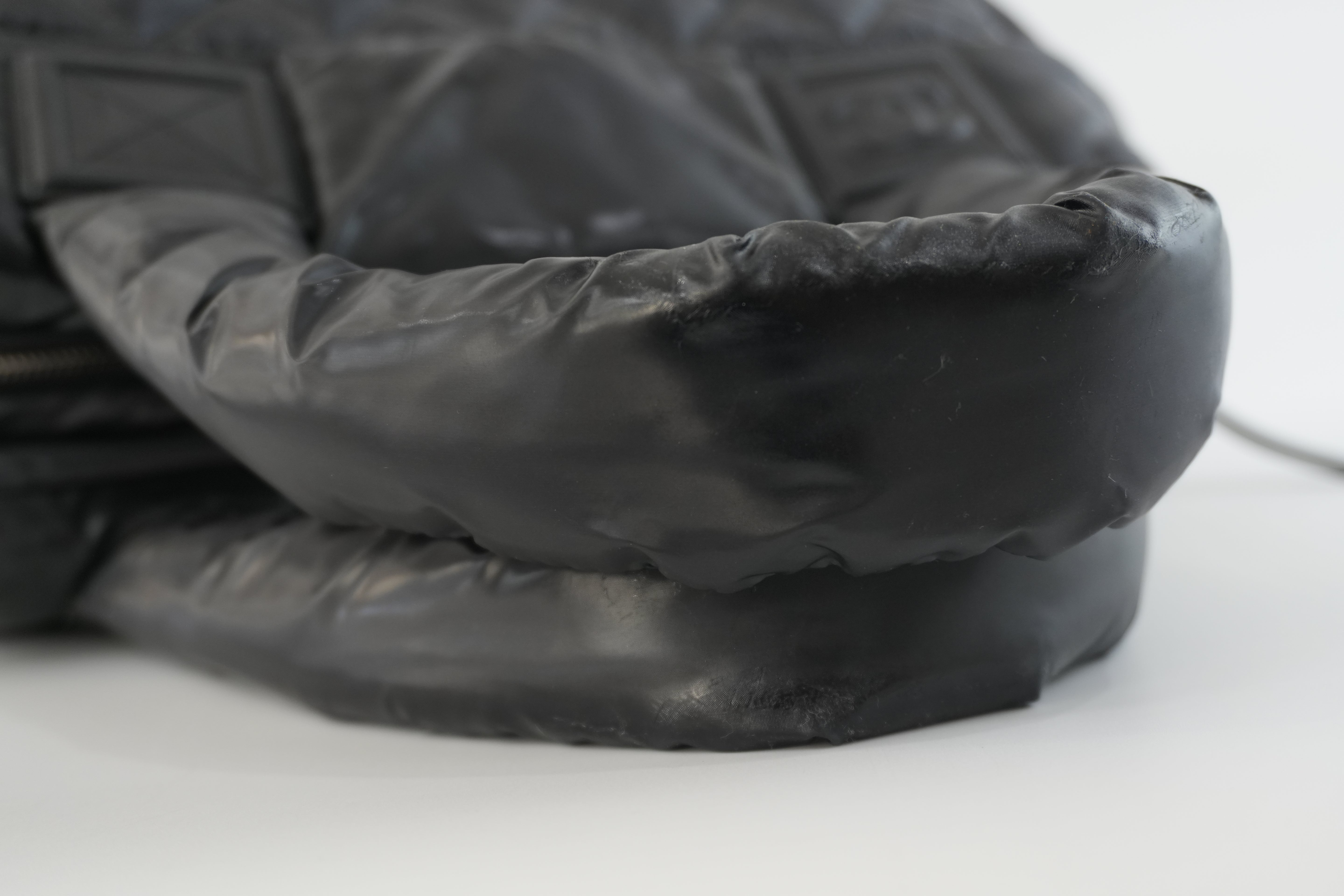 Chanel Coco Cocoon Handbag Black Nylon Used