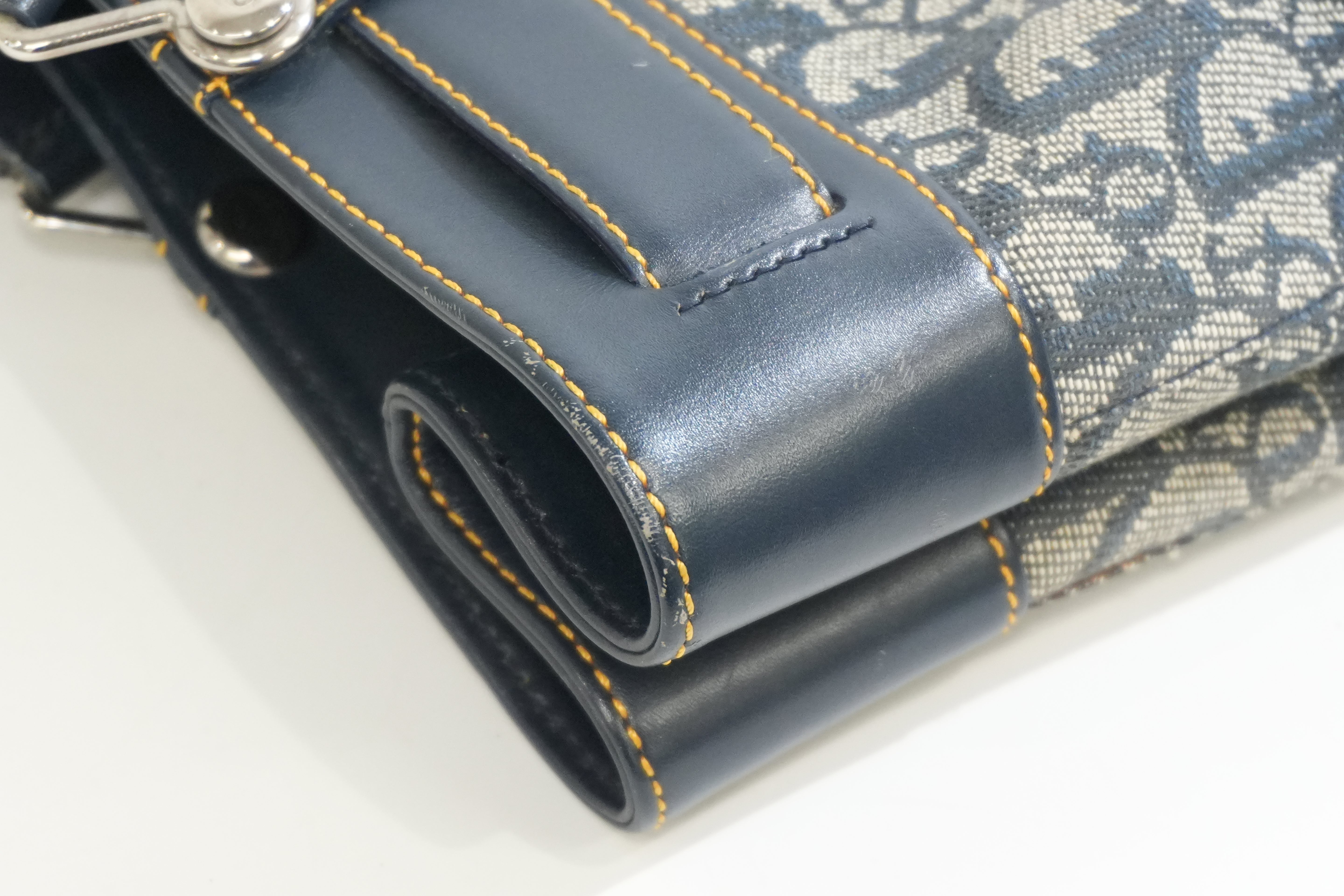Pre-owned Dior Trotter Handbag Navy Blue