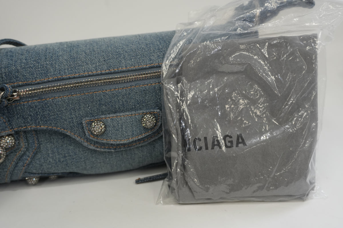 Pre-Owned Balenciaga Le Cagole Shoulder Bag Denim Blue