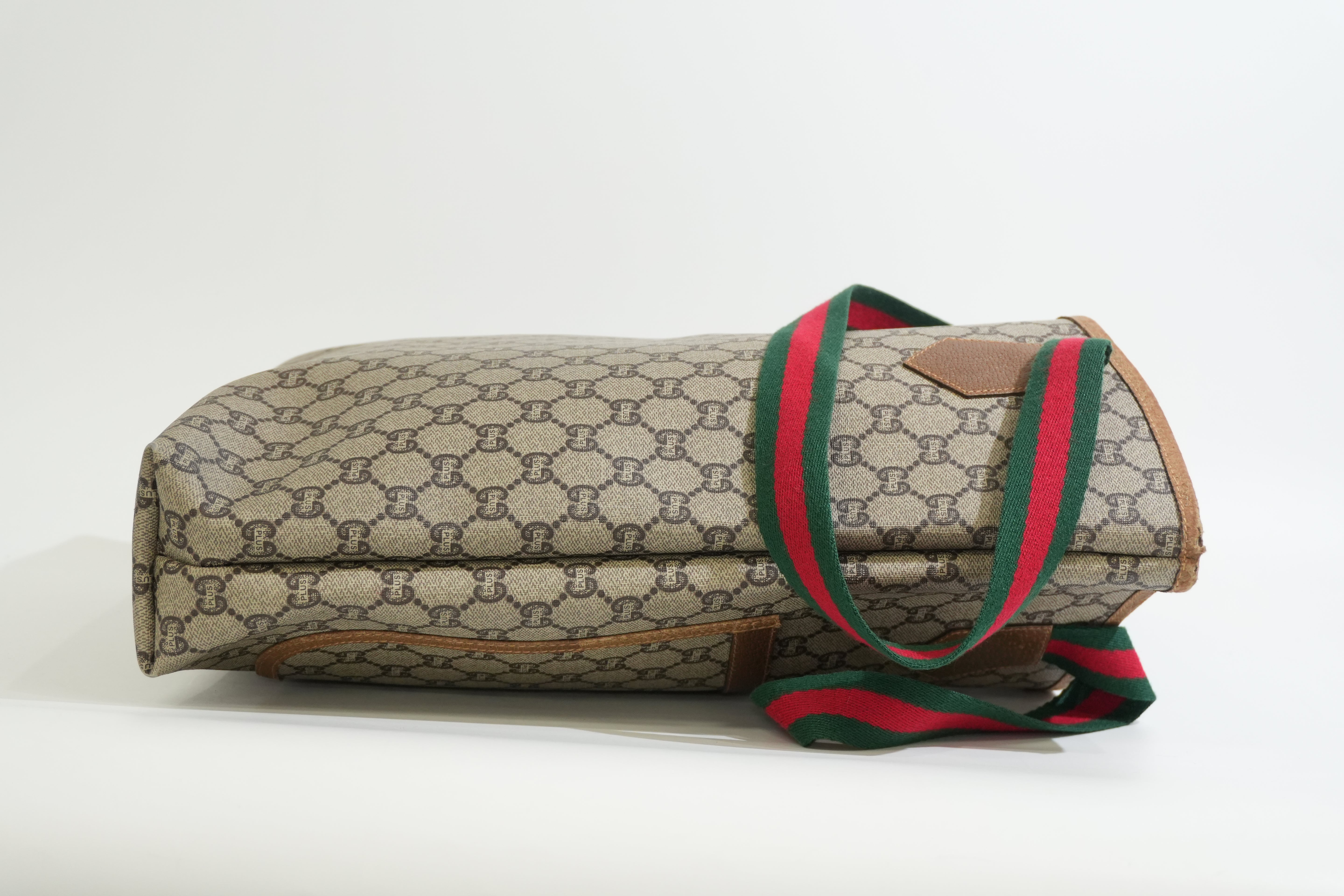 Pre-owned Gucci Plus Ophidia Tote Bag Brown