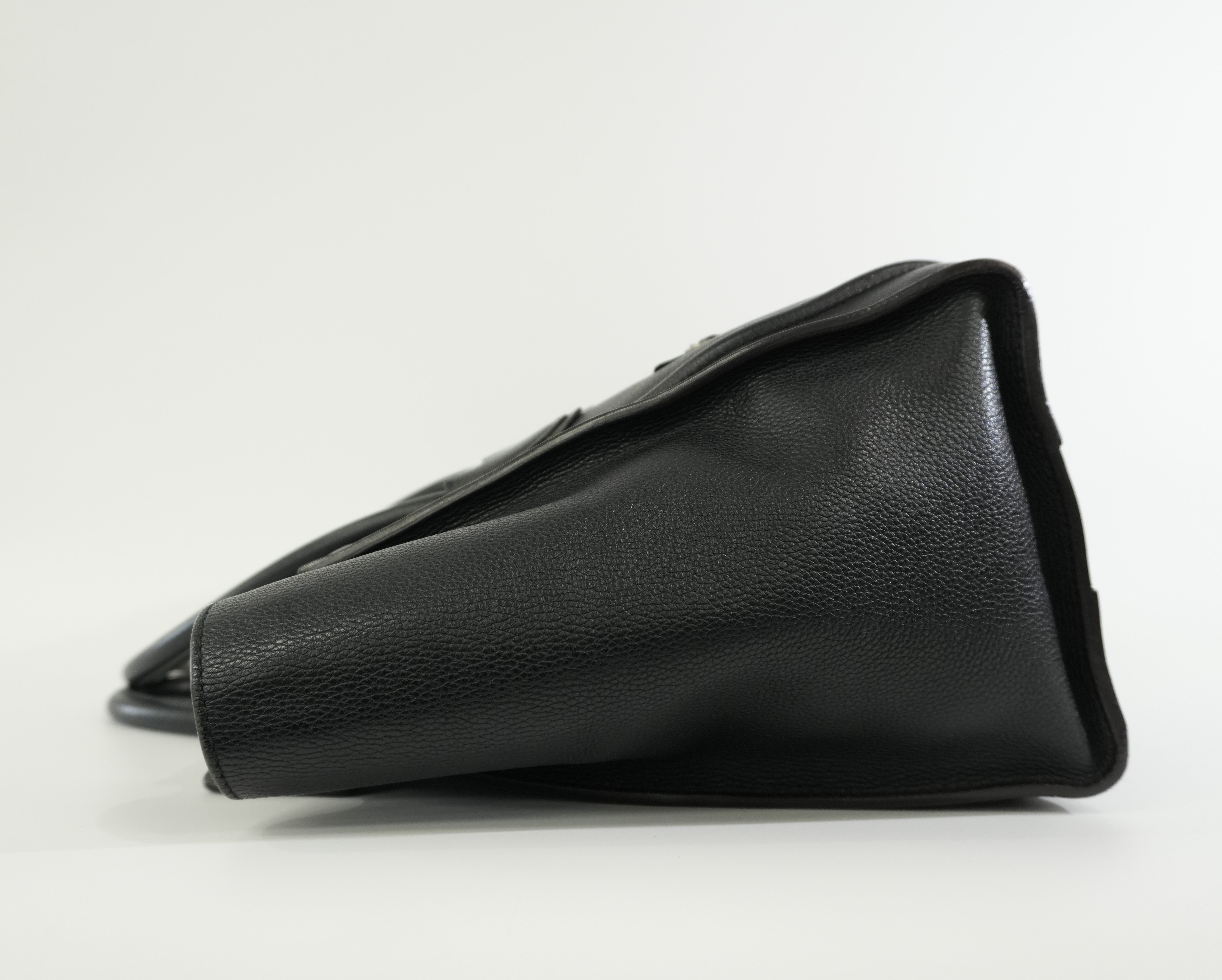 Pre-owned Celine Leather Luggage Handbag Black