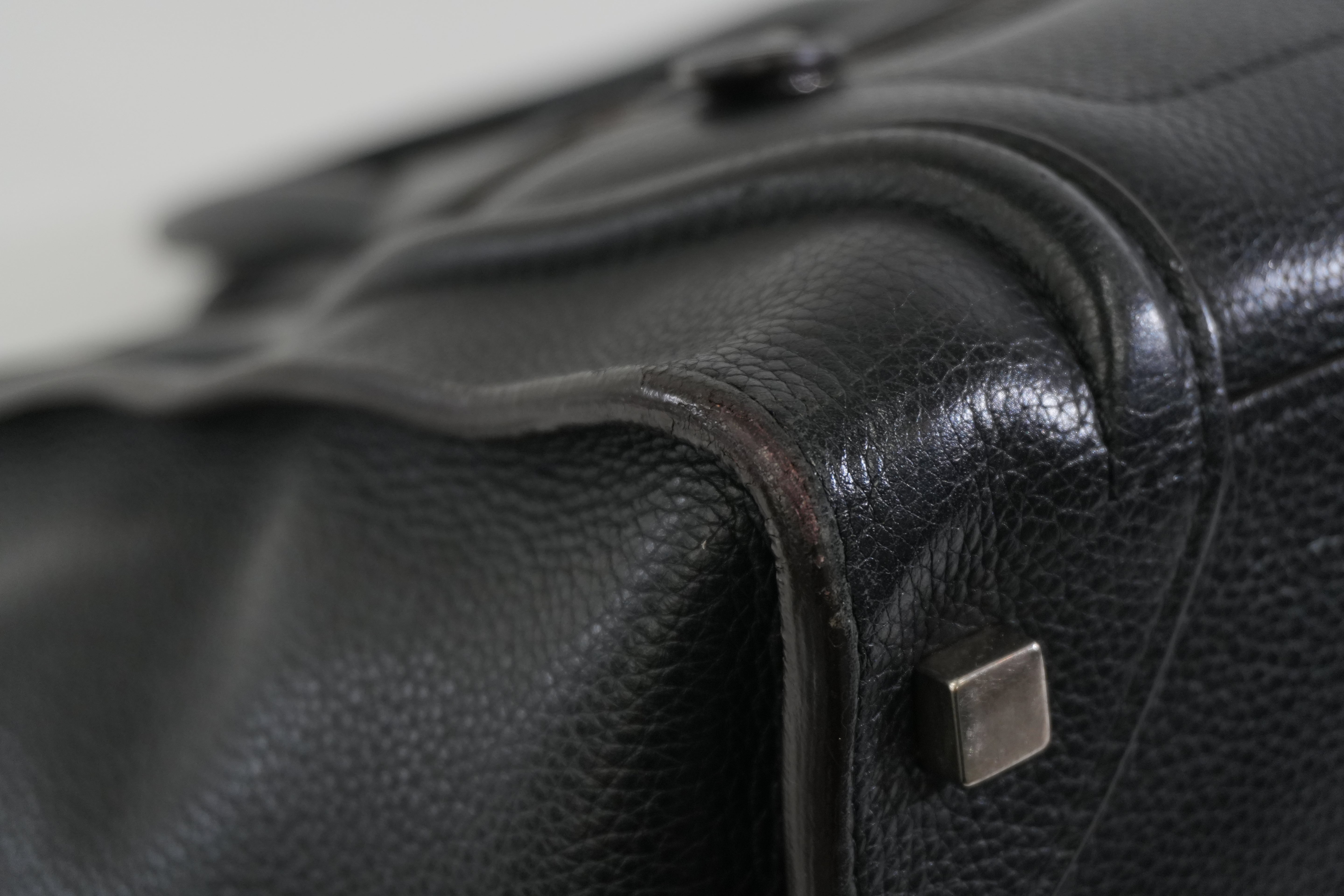 Pre-owned Celine Leather Luggage Handbag Black