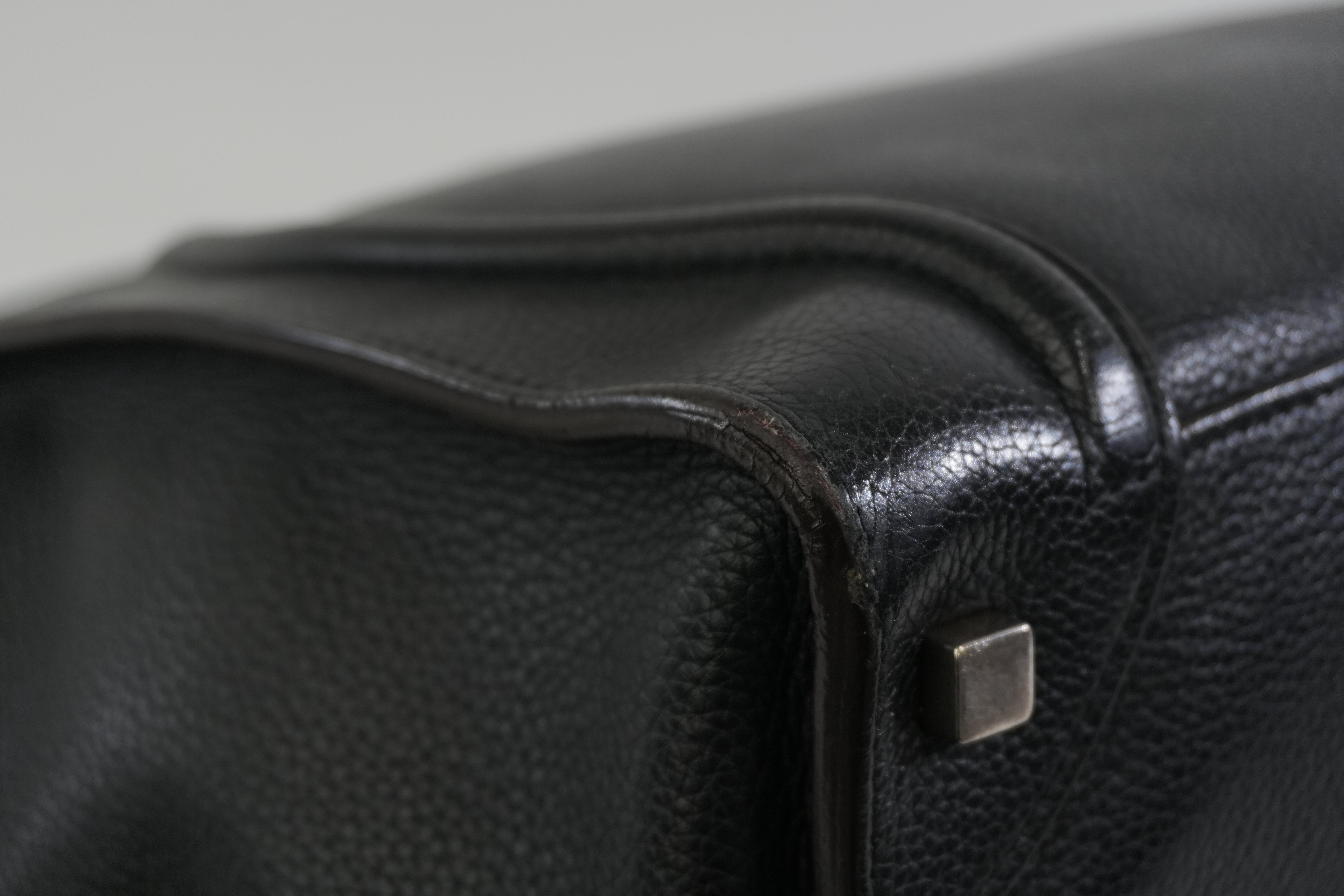 Pre-owned Celine Leather Luggage Handbag Black