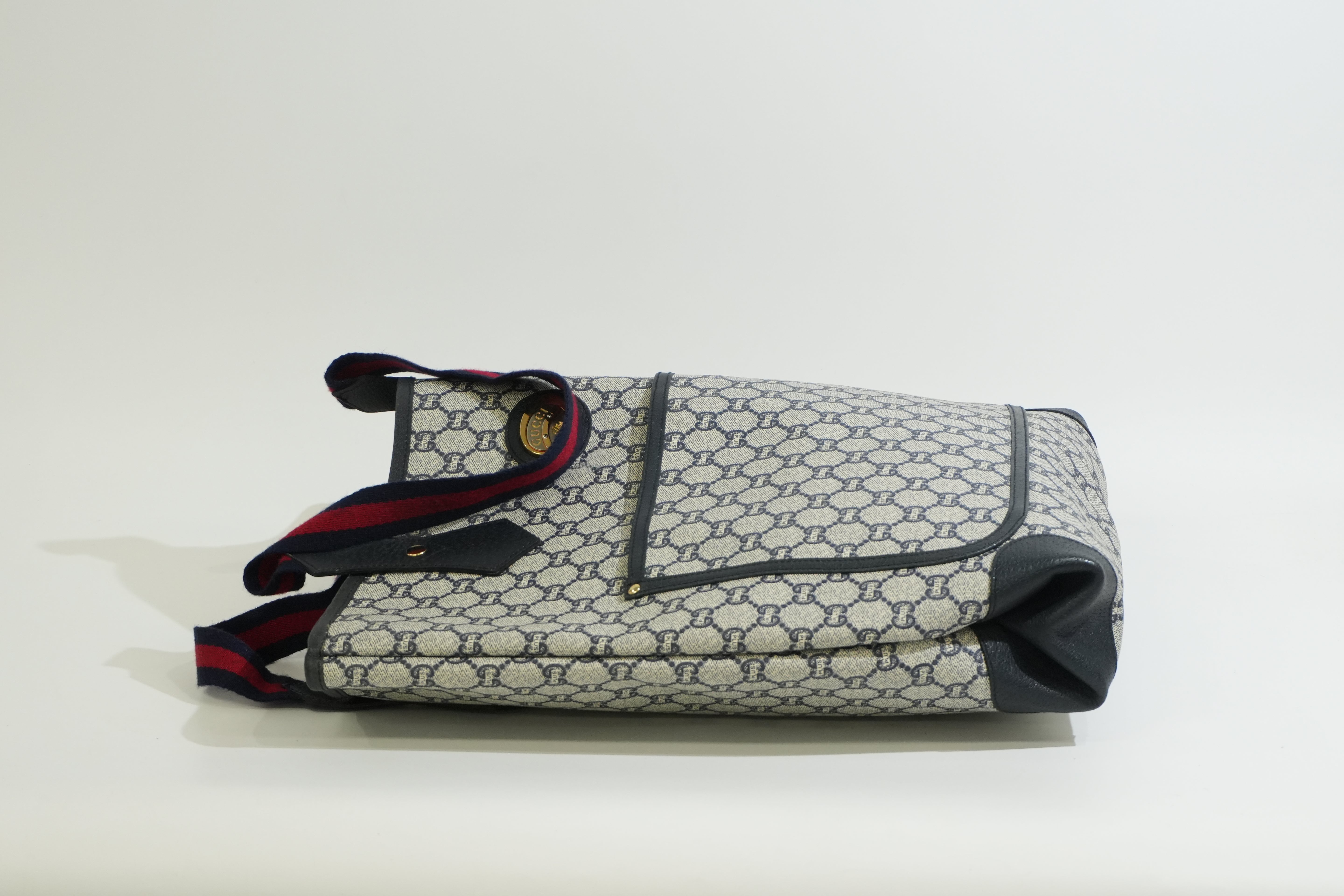 Pre-owned Gucci Plus Tote Bag Navy Blue