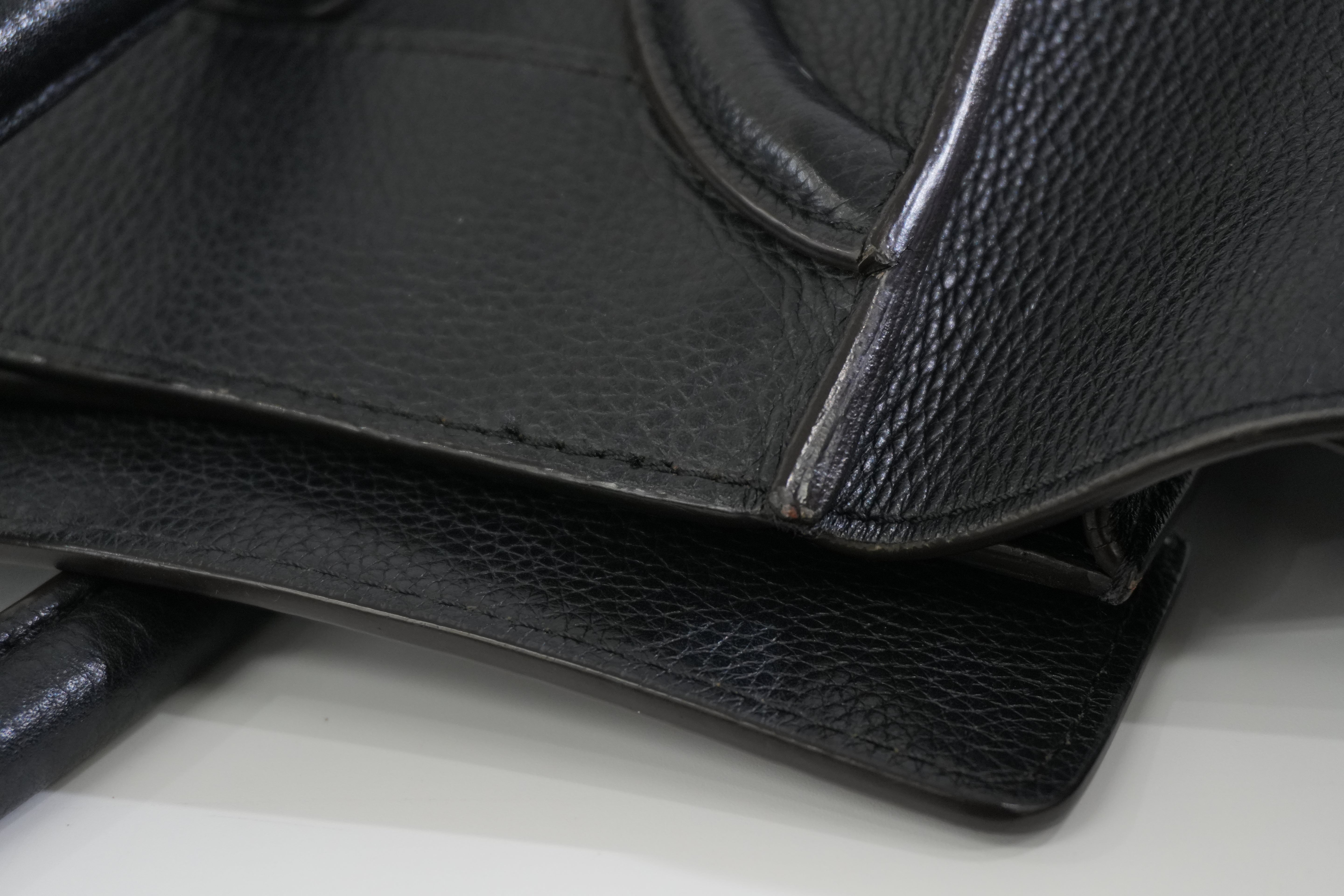 Pre-owned Celine Leather Luggage Handbag Black