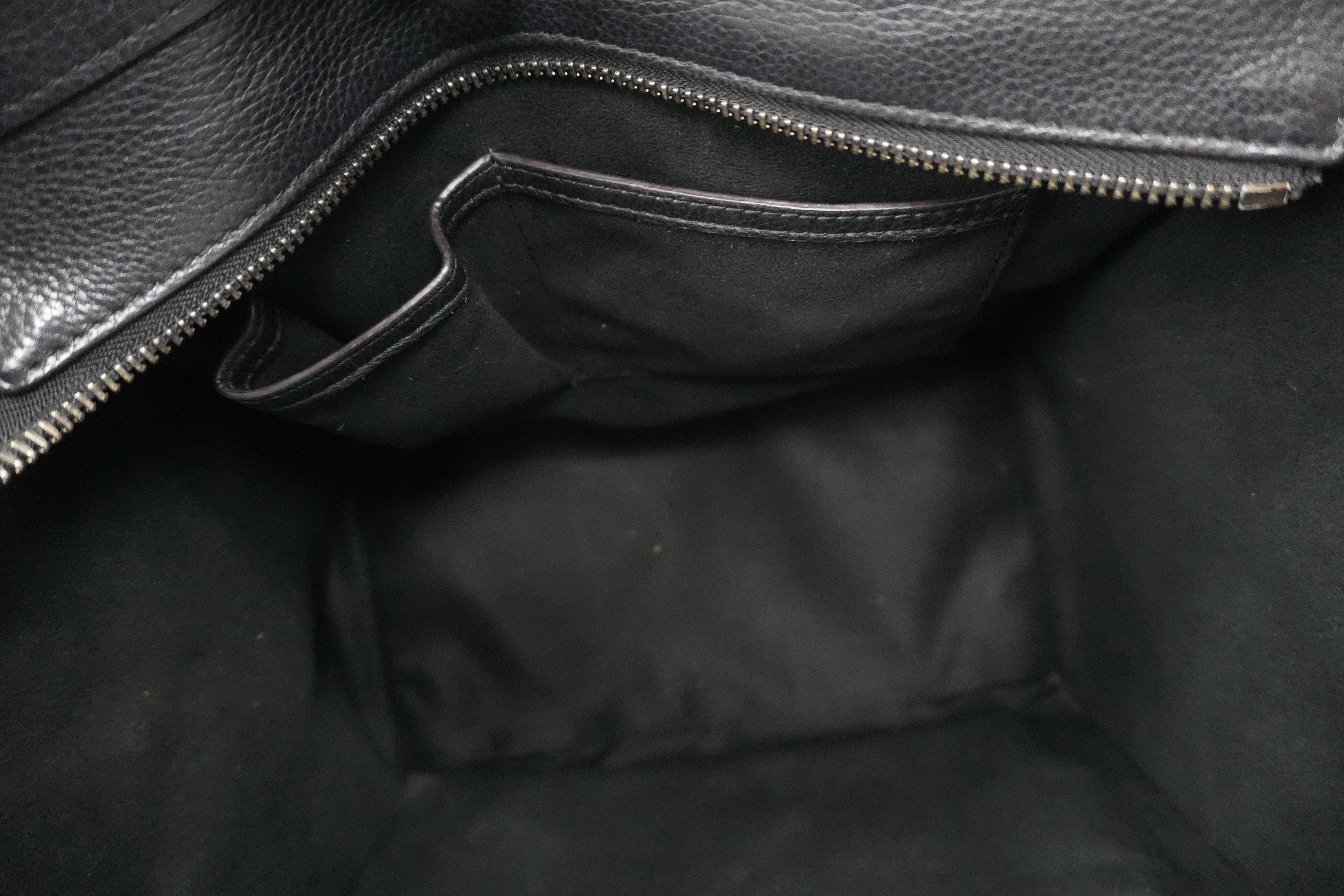 Pre-owned Celine Leather Luggage Handbag Black