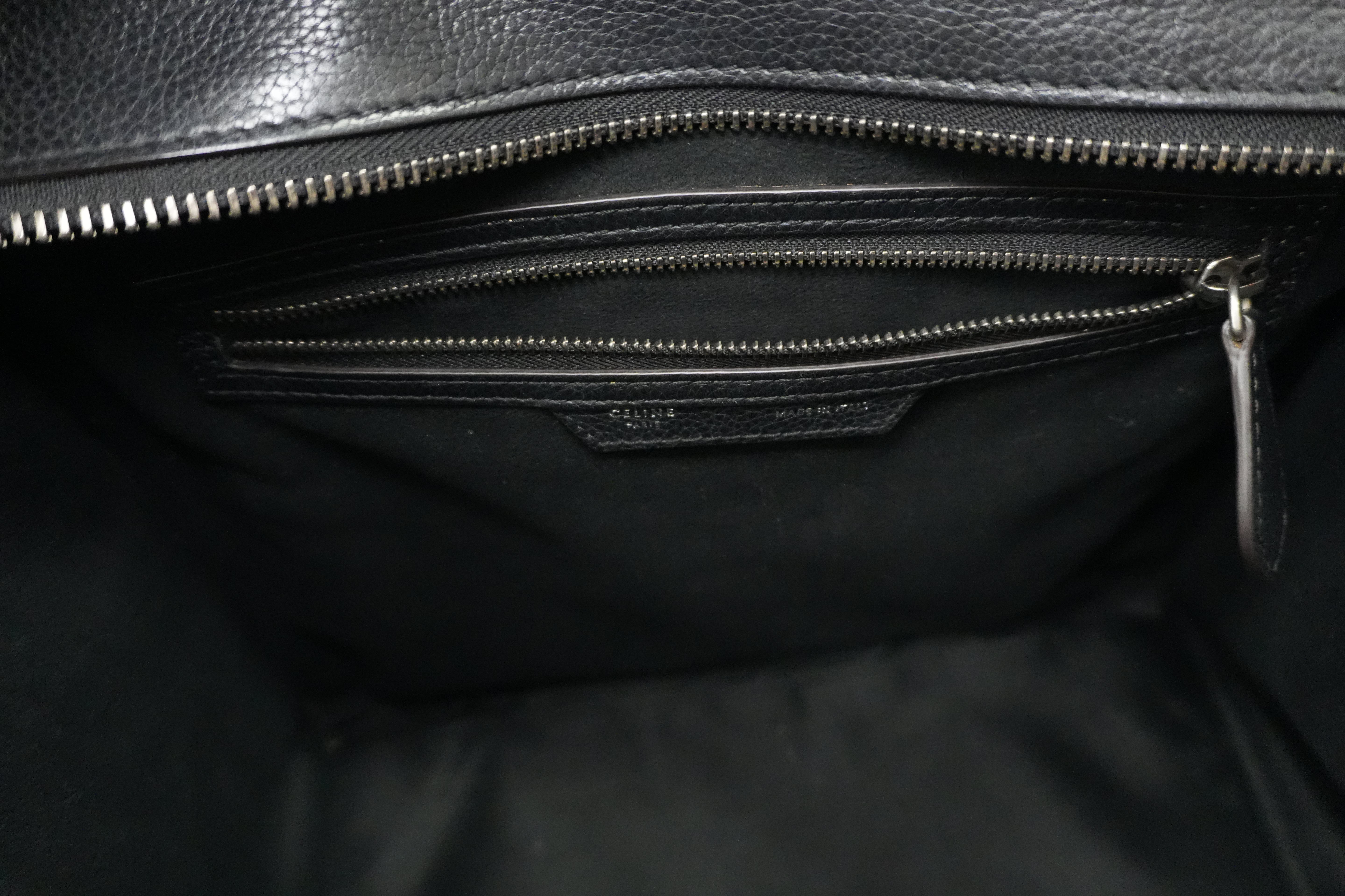 Pre-owned Celine Leather Luggage Handbag Black