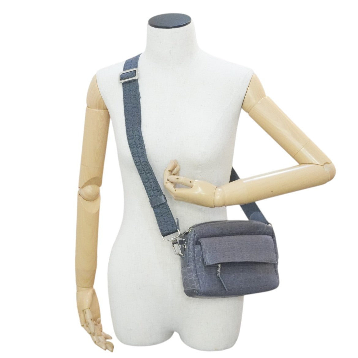 Pre-owned Louboutin Zip N Flap Crossbody Bag Gray