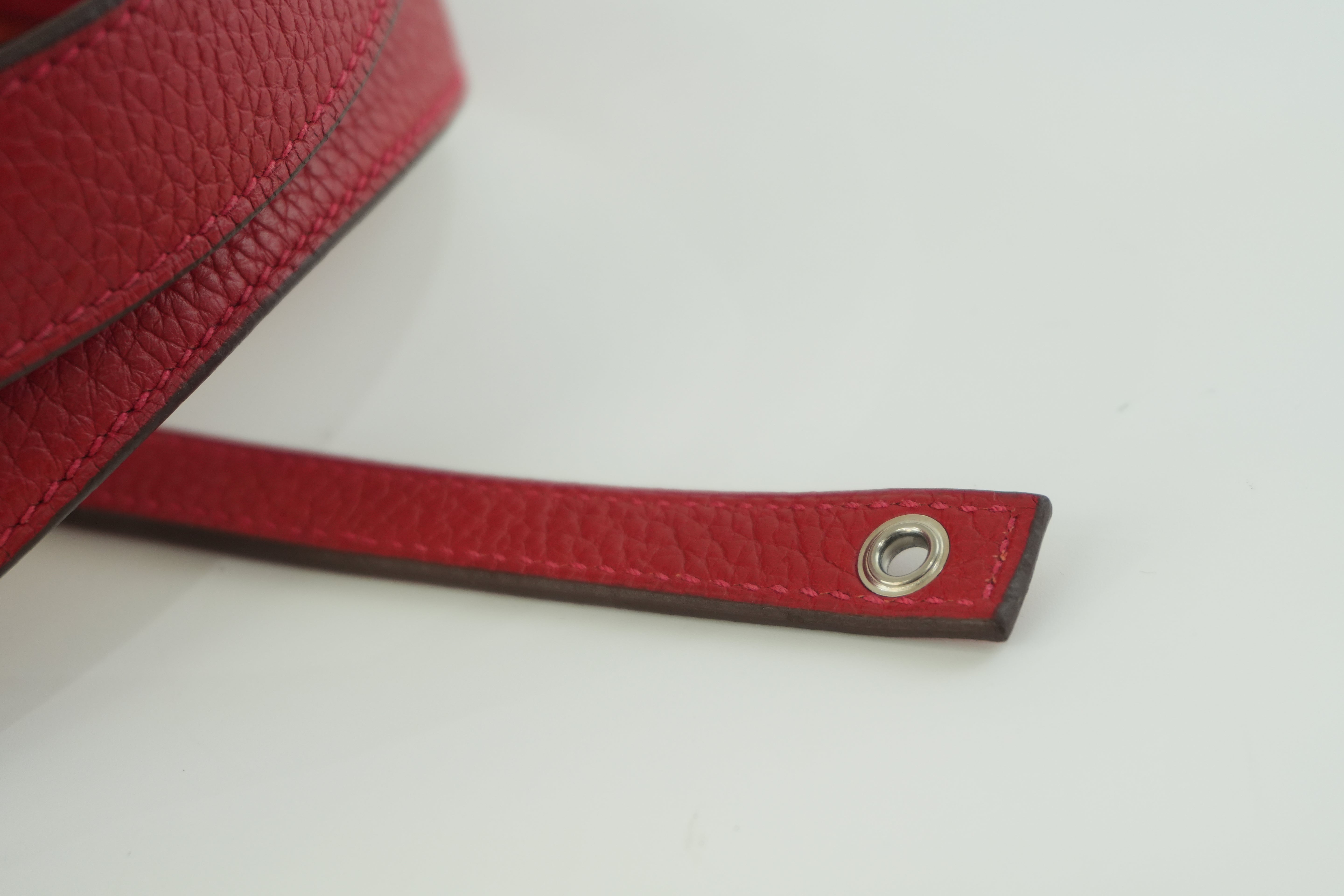 Pre-owned Hermes Picotin MM Handbag Red