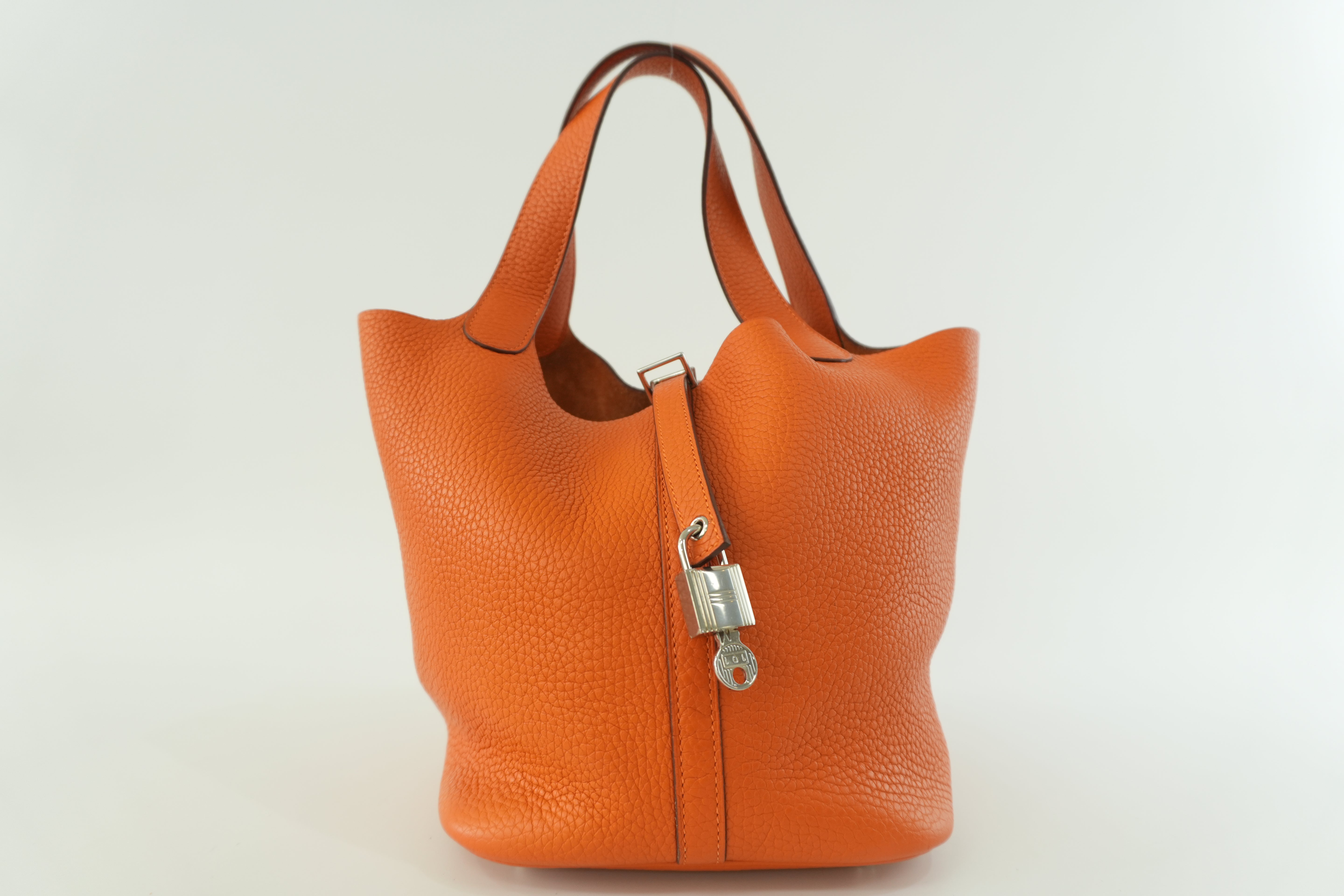 Hermes Picotin MM Handbag Orange Used