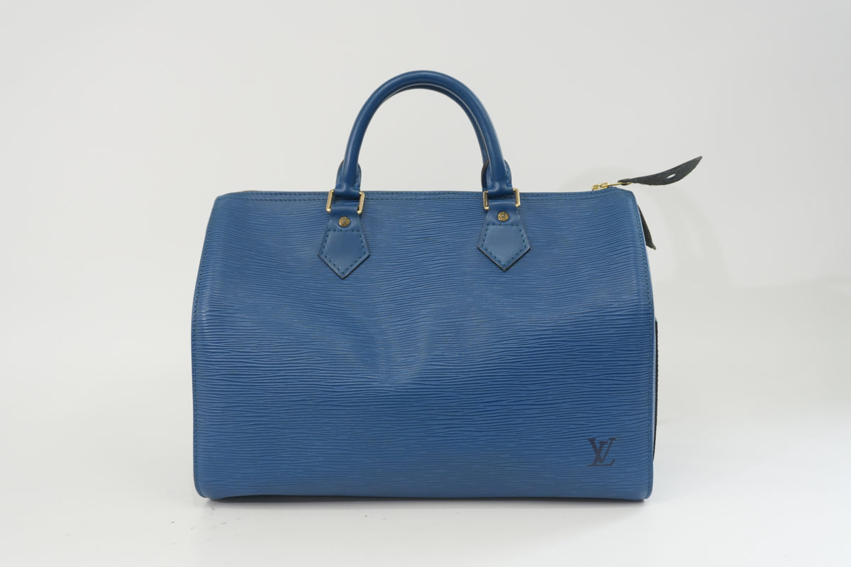 Pre-Owned Louis Vuitton Epi Speedy 30 Blue