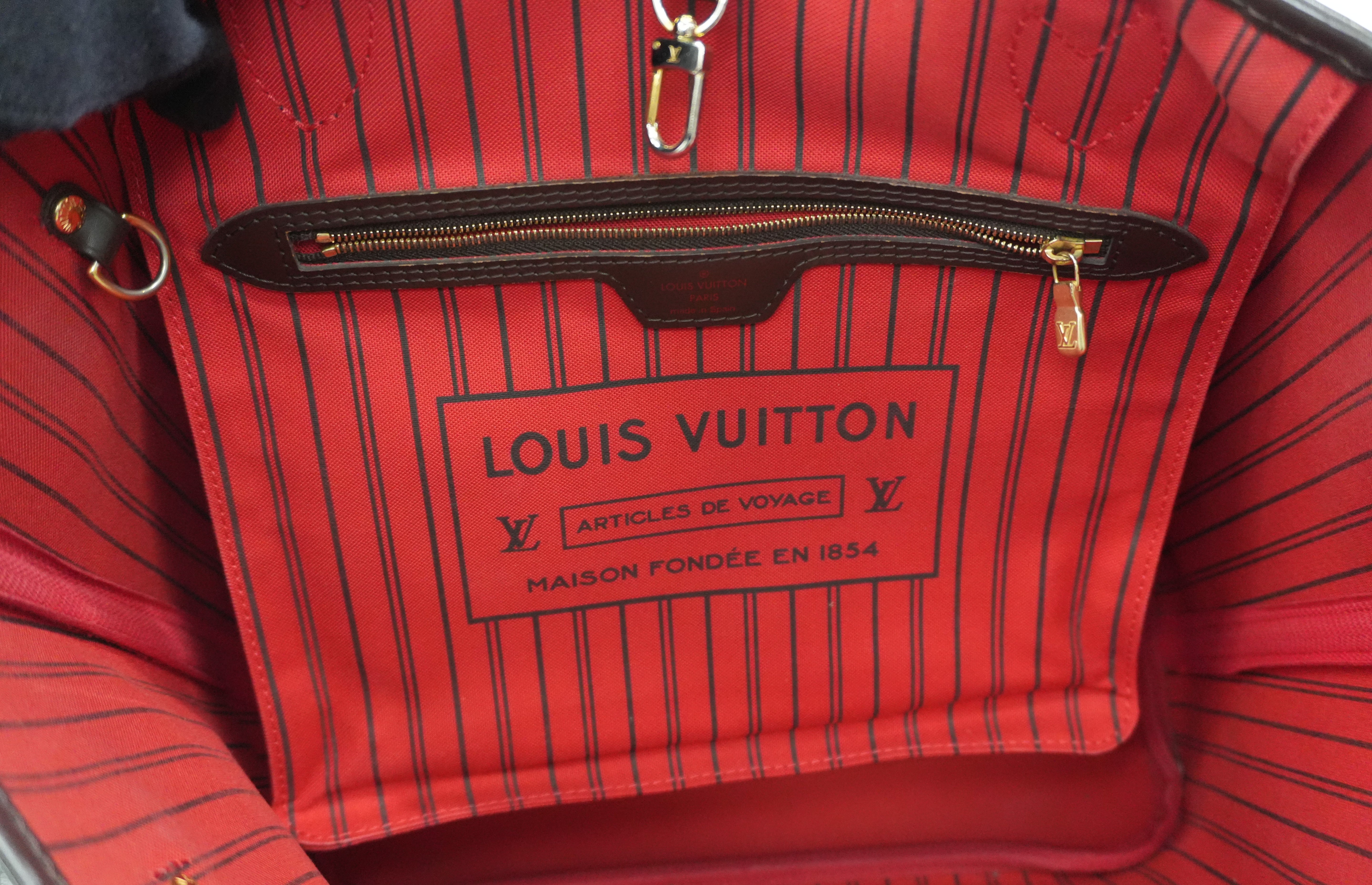 Pre-owned Louis Vuitton Damier Ebene Neverfull MM Tote Bag