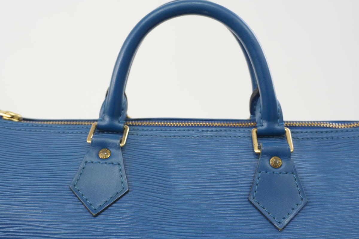 Pre-Owned Louis Vuitton Epi Speedy 30 Blue