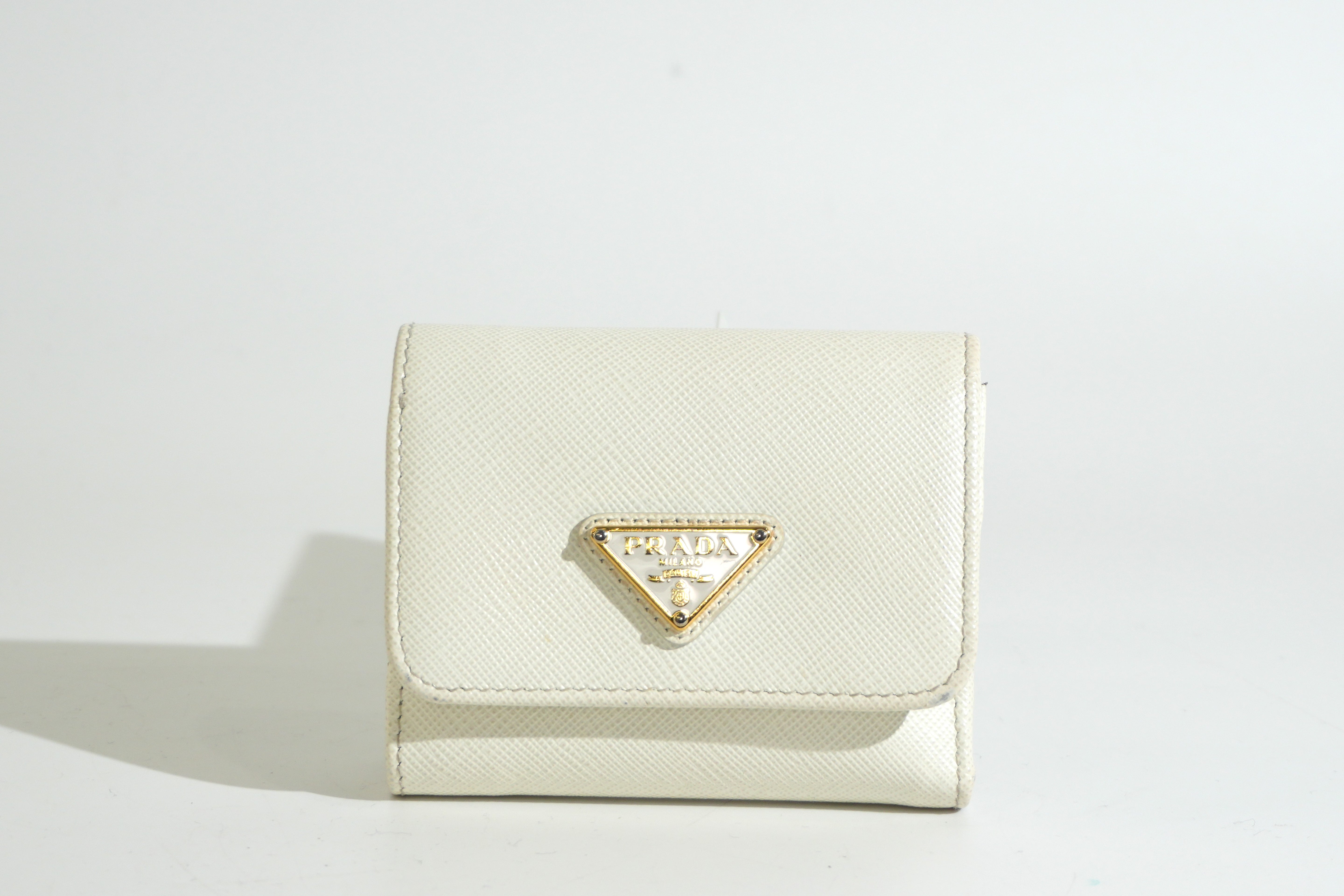 Prada Trifold Wallet White